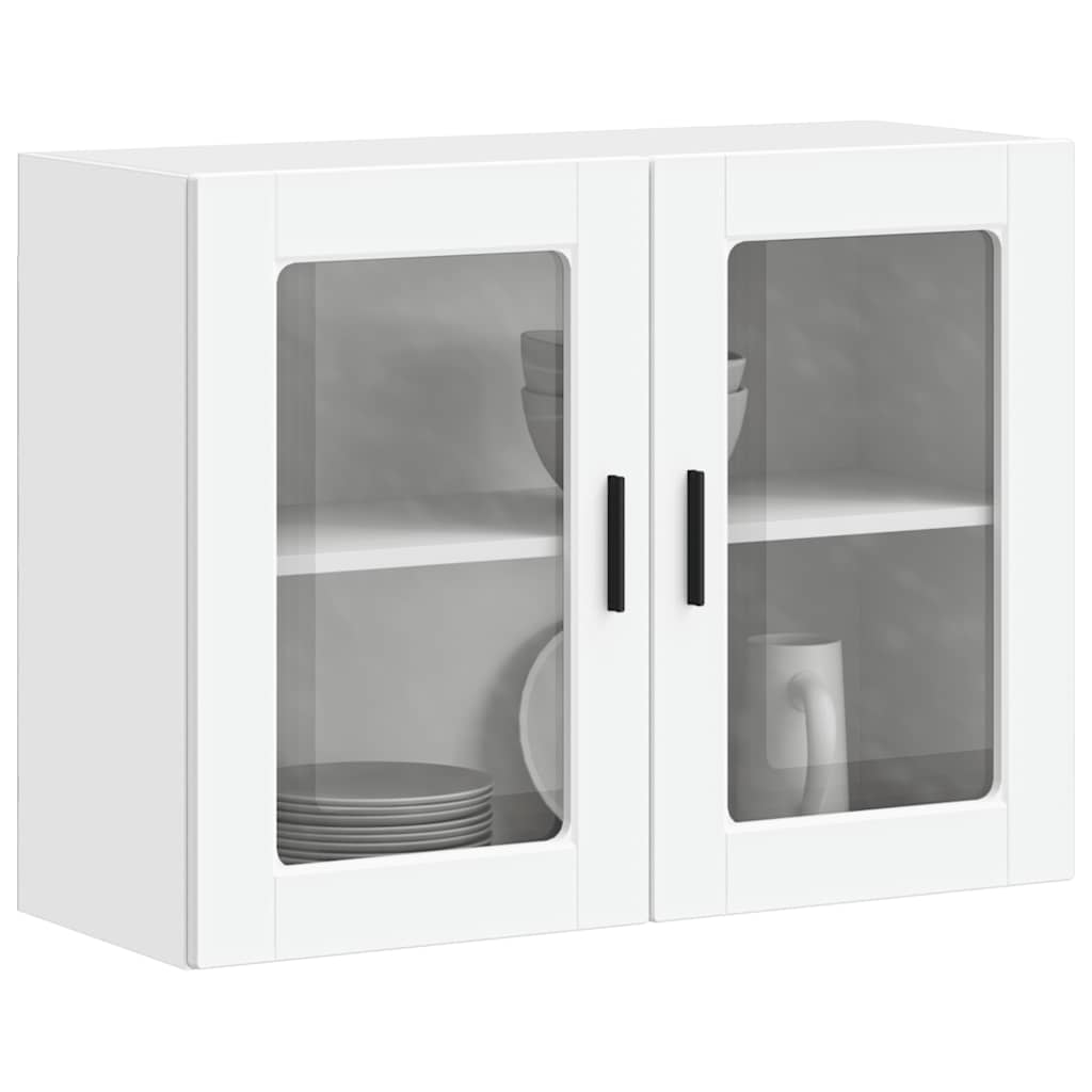Kitchen Wall Cabinet Glass Door White 80cm | Simpledeals