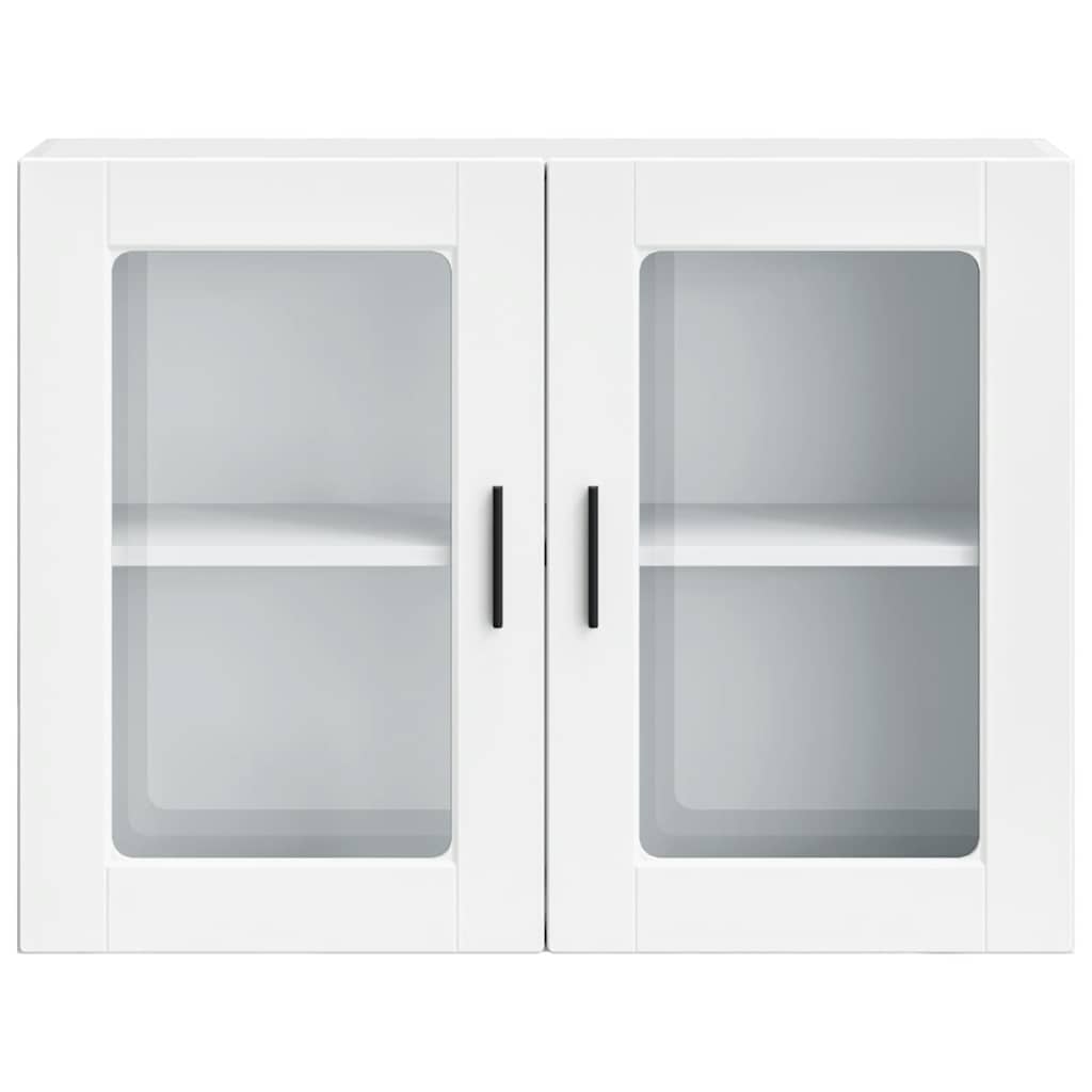 Kitchen Wall Cabinet Glass Door White 80cm | Simpledeals