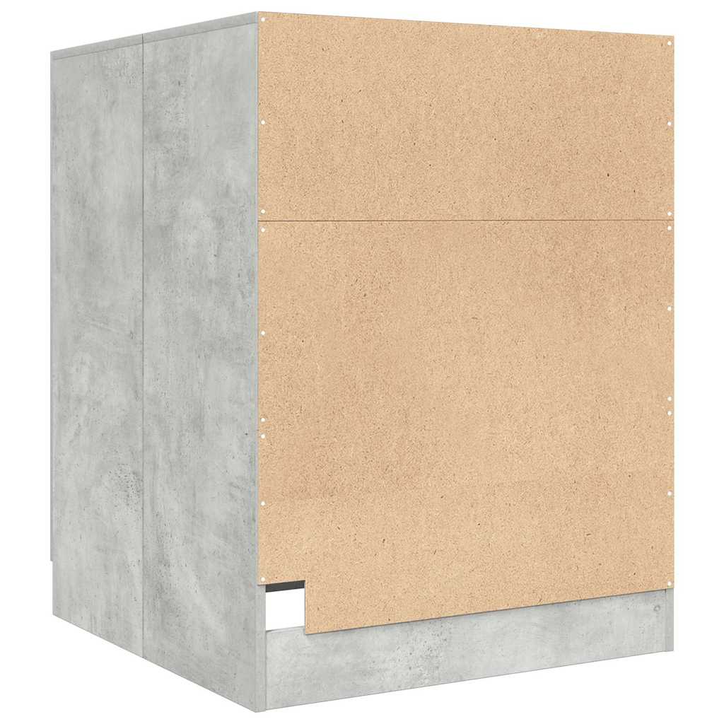 Washing Machine Cabinet Concrete Grey 70x70cm | Simpledeals