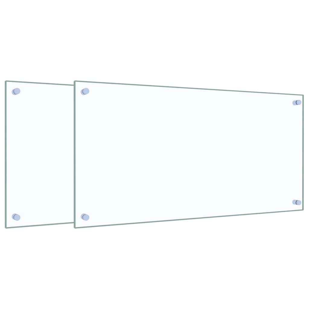 Kitchen Backsplashes 2 pcs Transparent Tempered Glass-Stylish