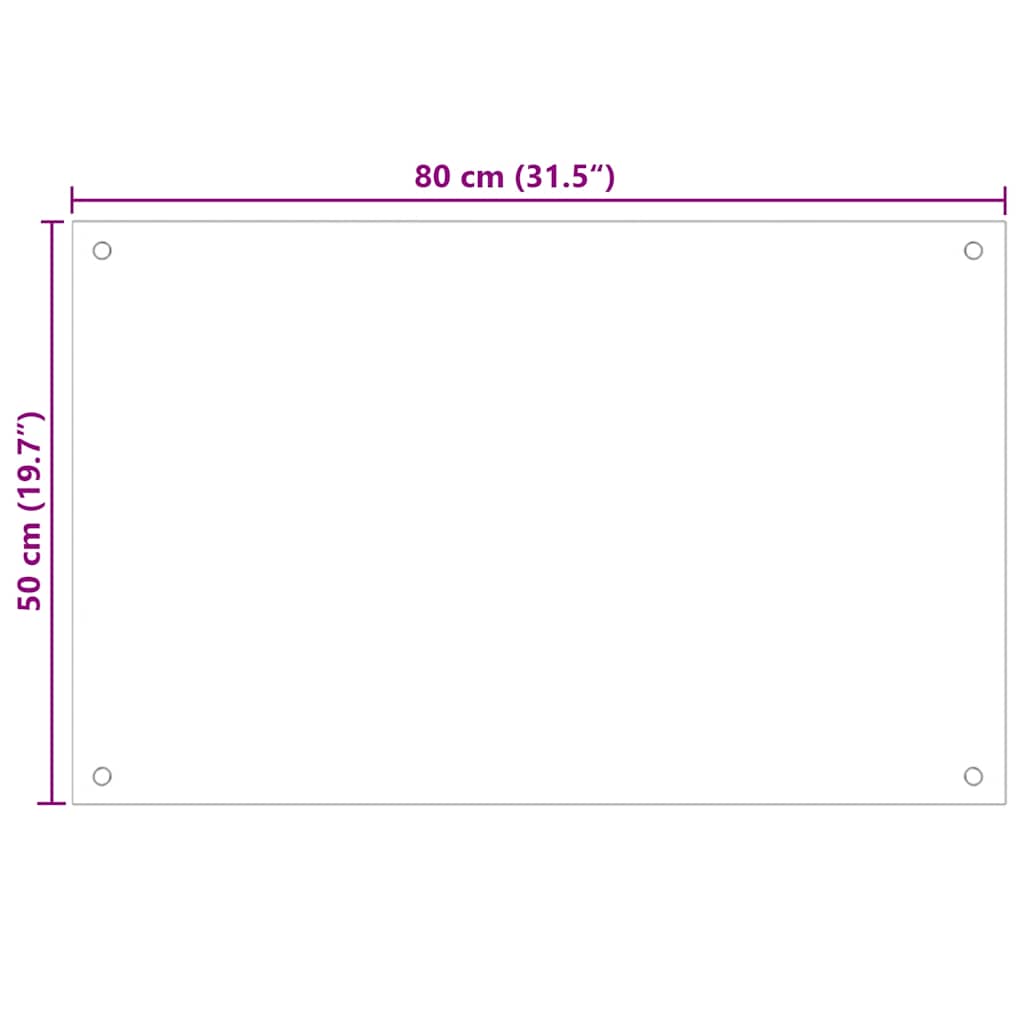 Stylish Kitchen Backsplashes 2 pcs Transparent Tempered Glass