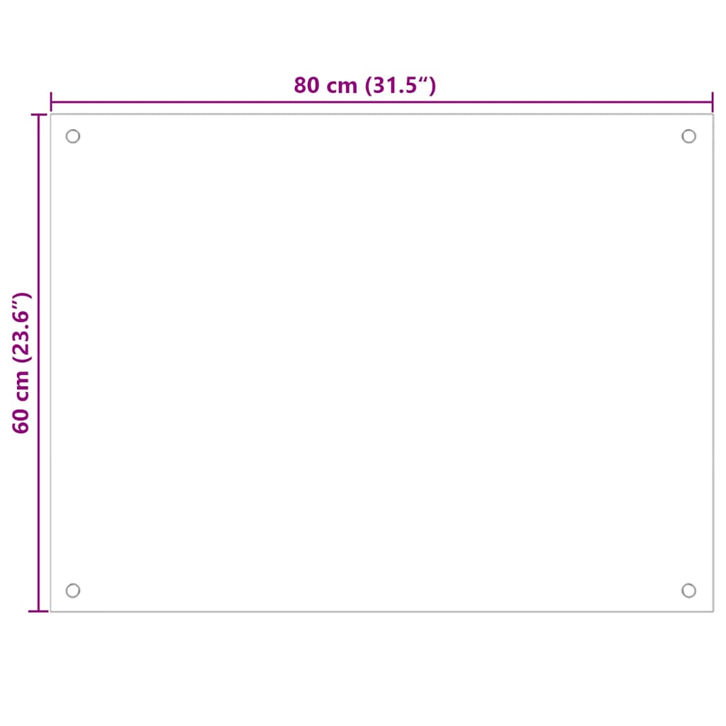 Kitchen Backsplashes 2 pcs Transparent Tempered Glass