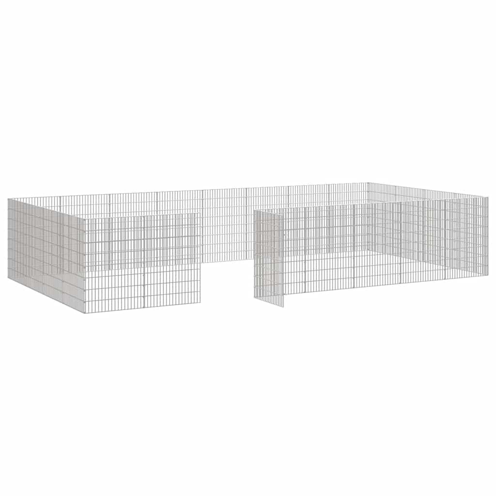 Free Range Animal Enclosure 24-Panel Galvanised Iron
