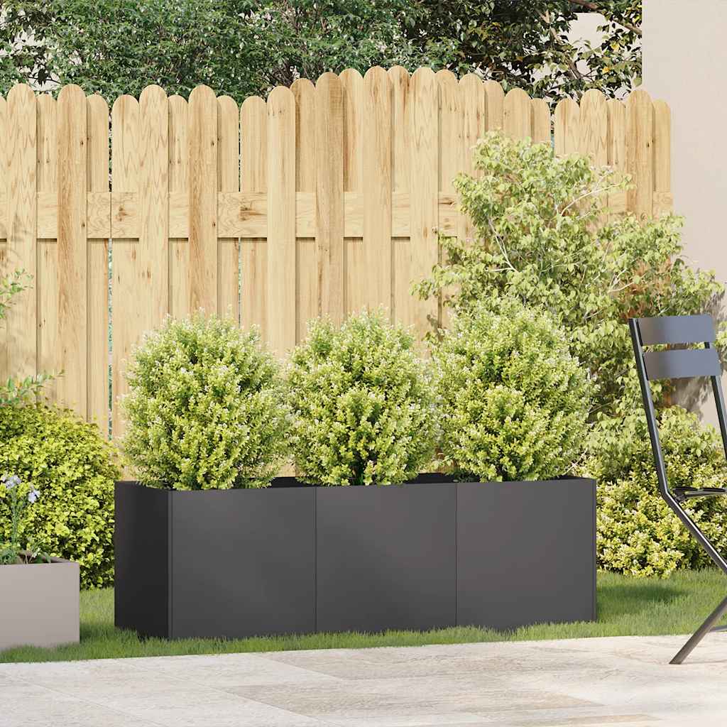 Black Steel Raised Garden Bed Planter 120cm | Simpledeals