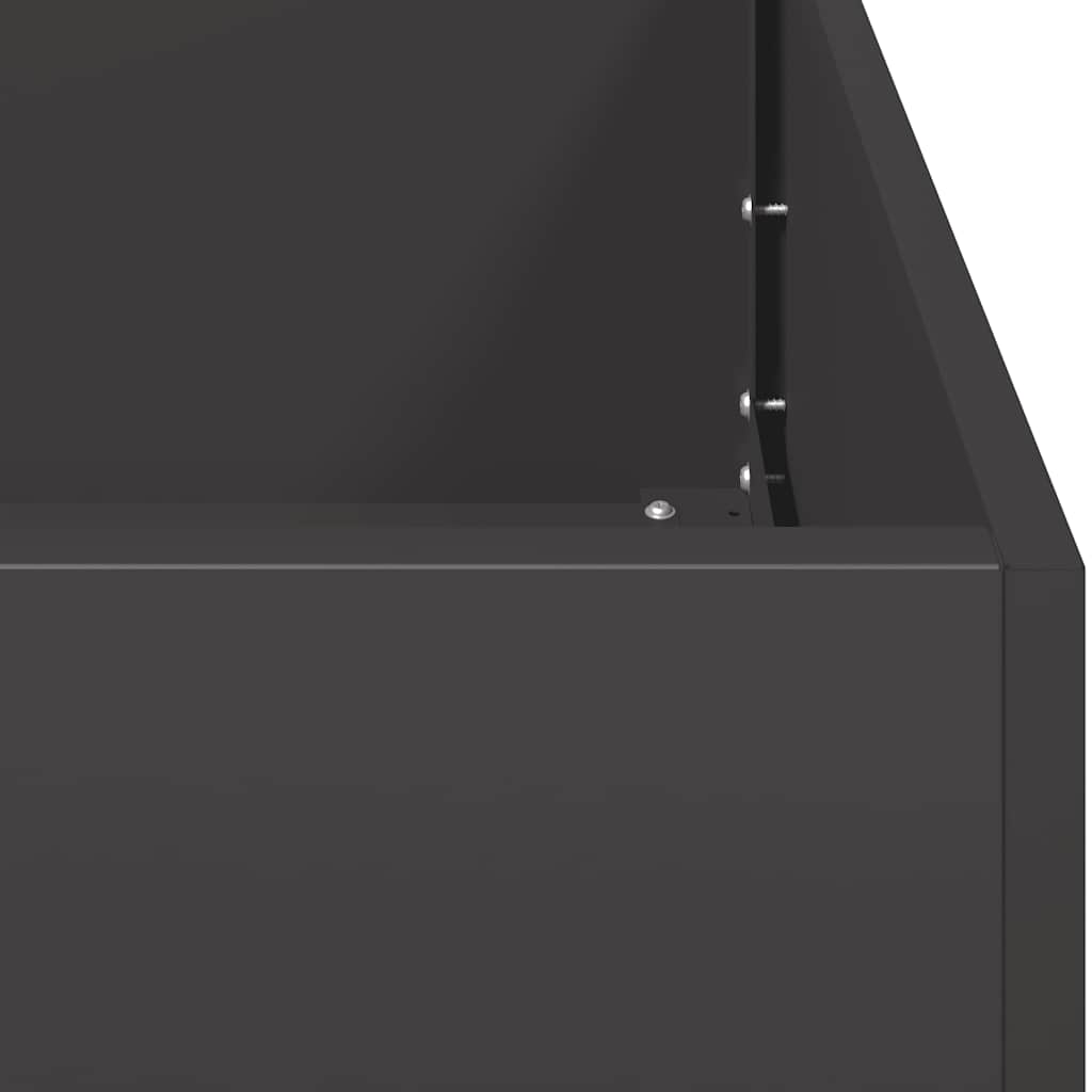 Black Steel Raised Garden Bed Planter 120cm | Simpledeals