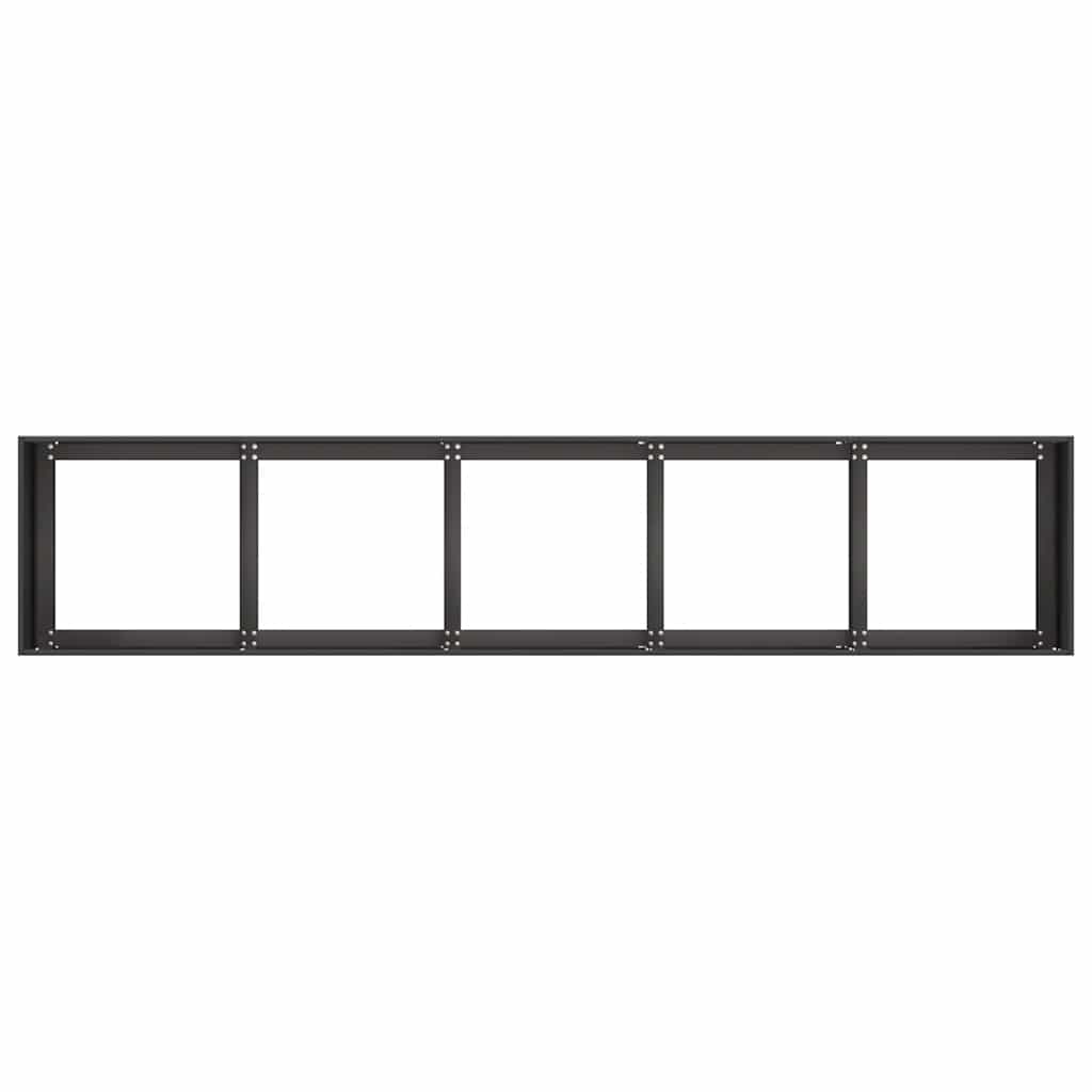 Steel Garden Planter Box 200cm Black | Simpledeals