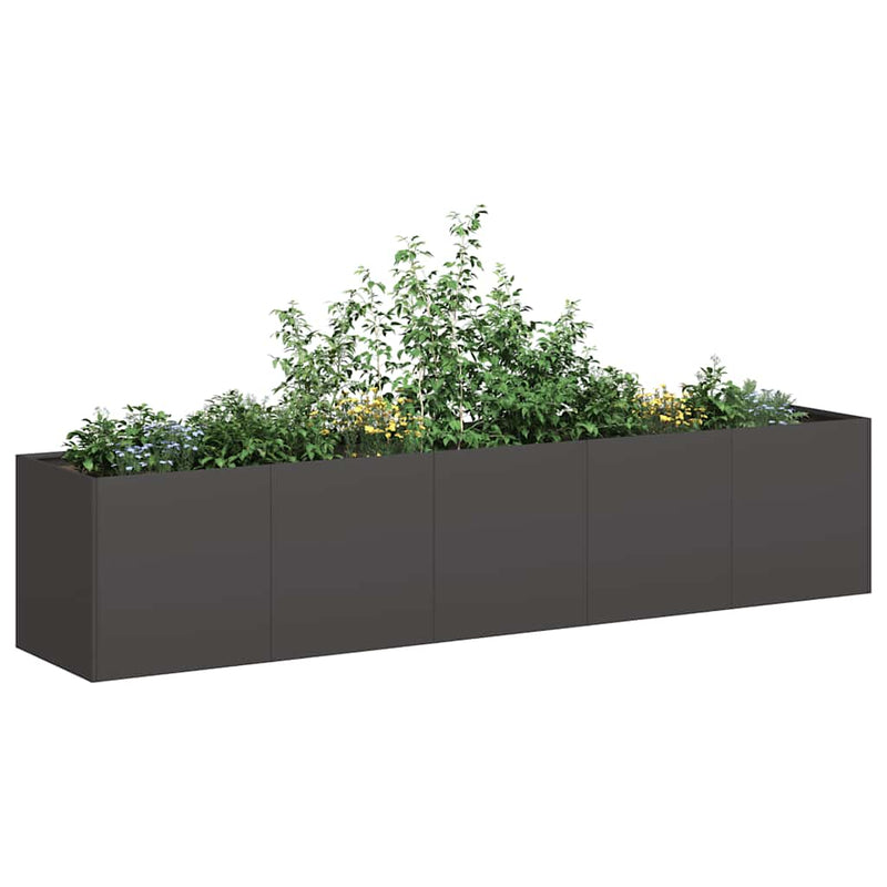 200Cm - Steel Garden Planter Box 200cm Black