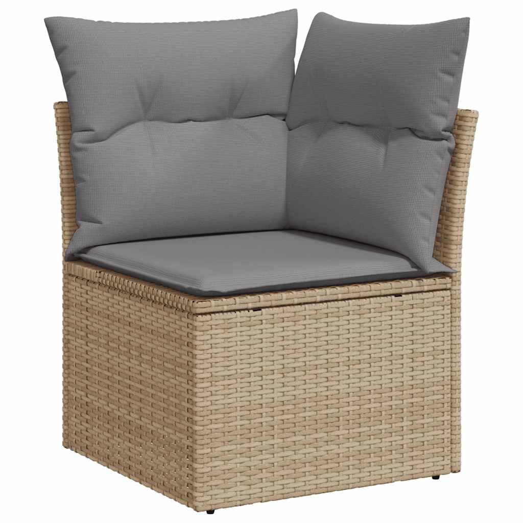 Garden Sofa Set with Cushions Modular Sofa 10 Piece Grey Poly Rattan