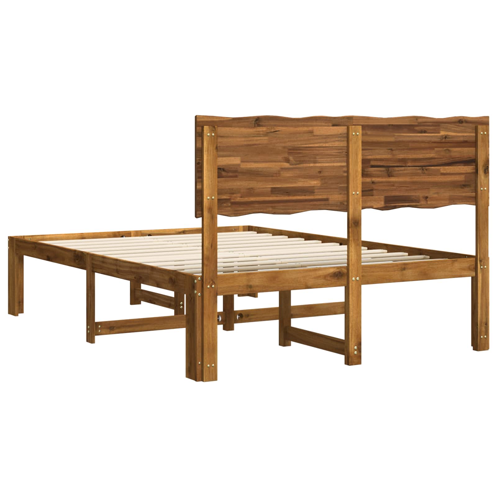 Double Bed Frame Natural Timber 135x190cm