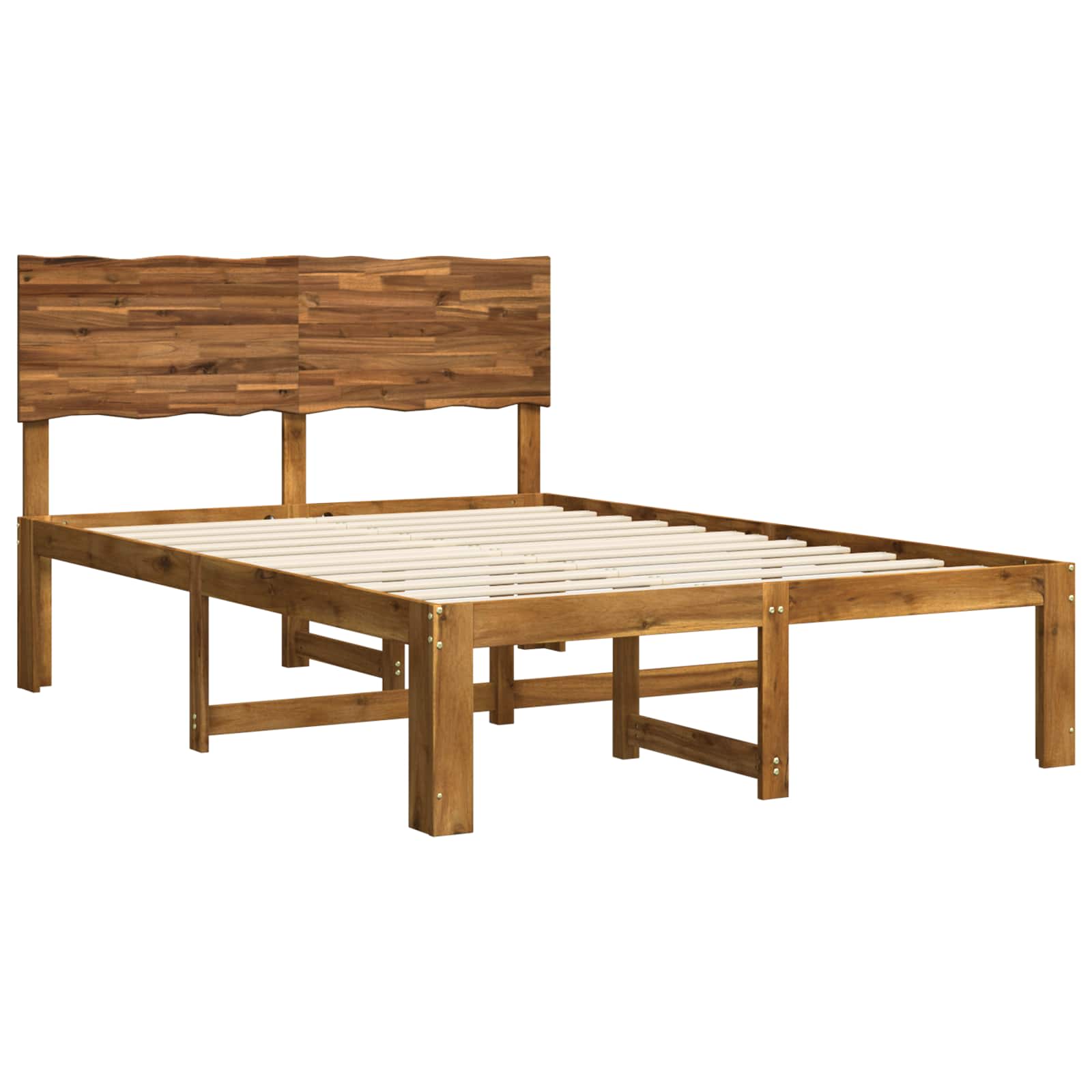Timber Double Bed Frame Natural 150x200cm