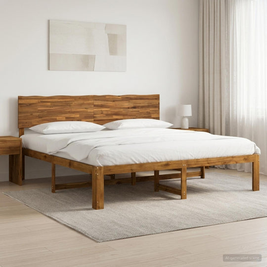 Timber Double Bed Frame Natural 180x200cm