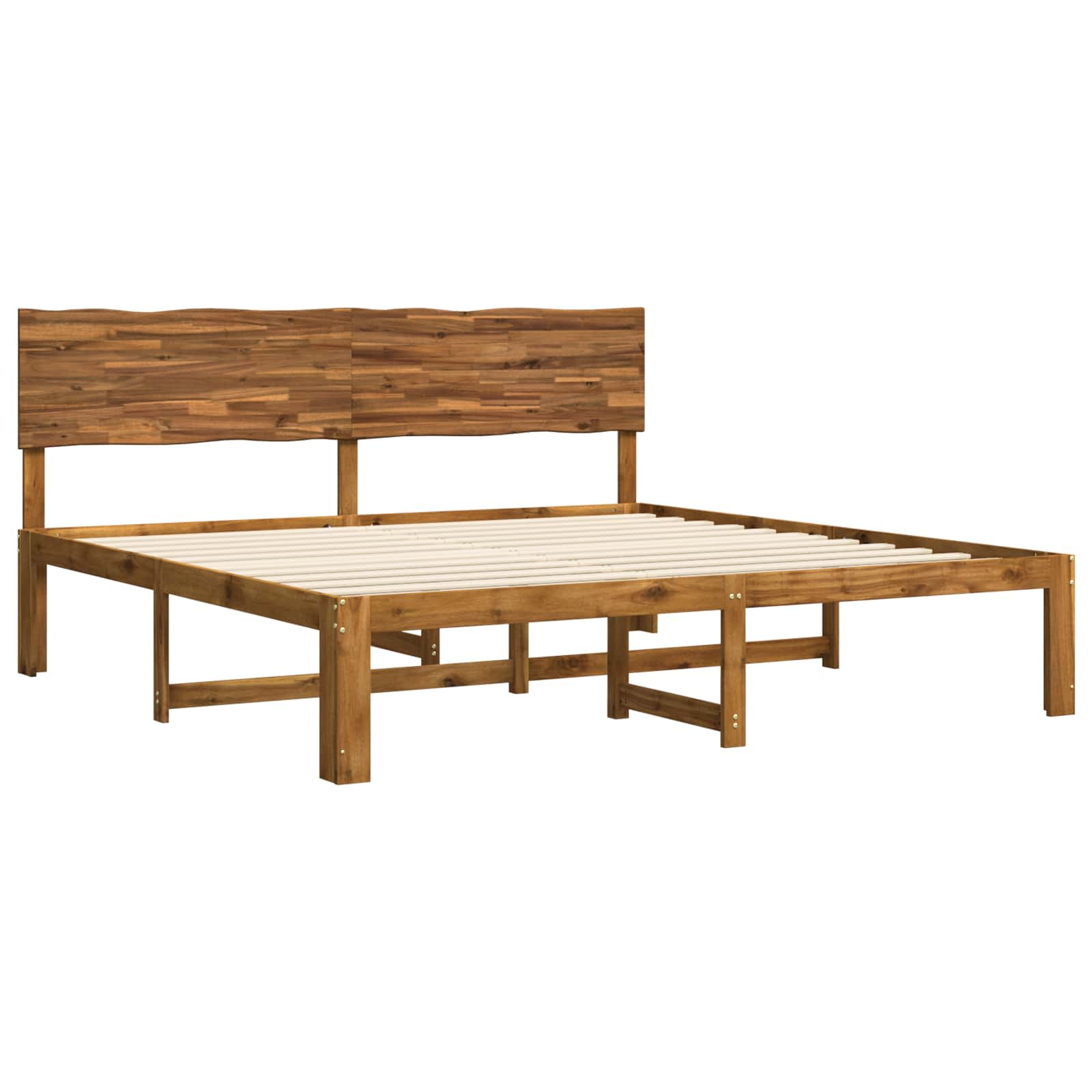 Timber Double Bed Frame Natural 180x200cm