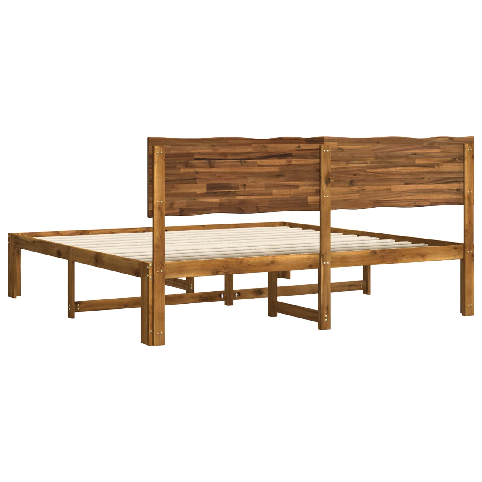 Timber Double Bed Frame Natural 180x200cm