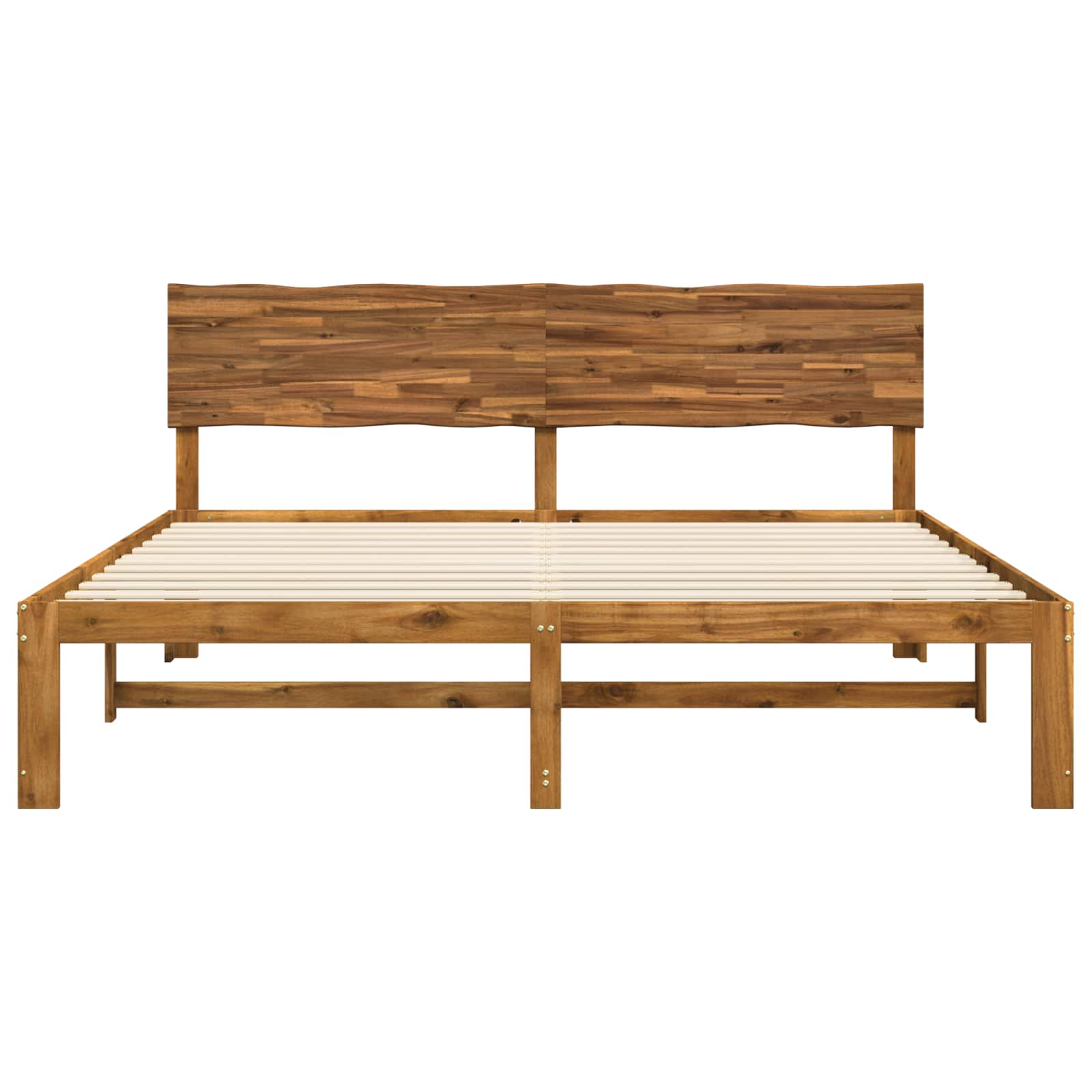 Timber Double Bed Frame Natural 180x200cm