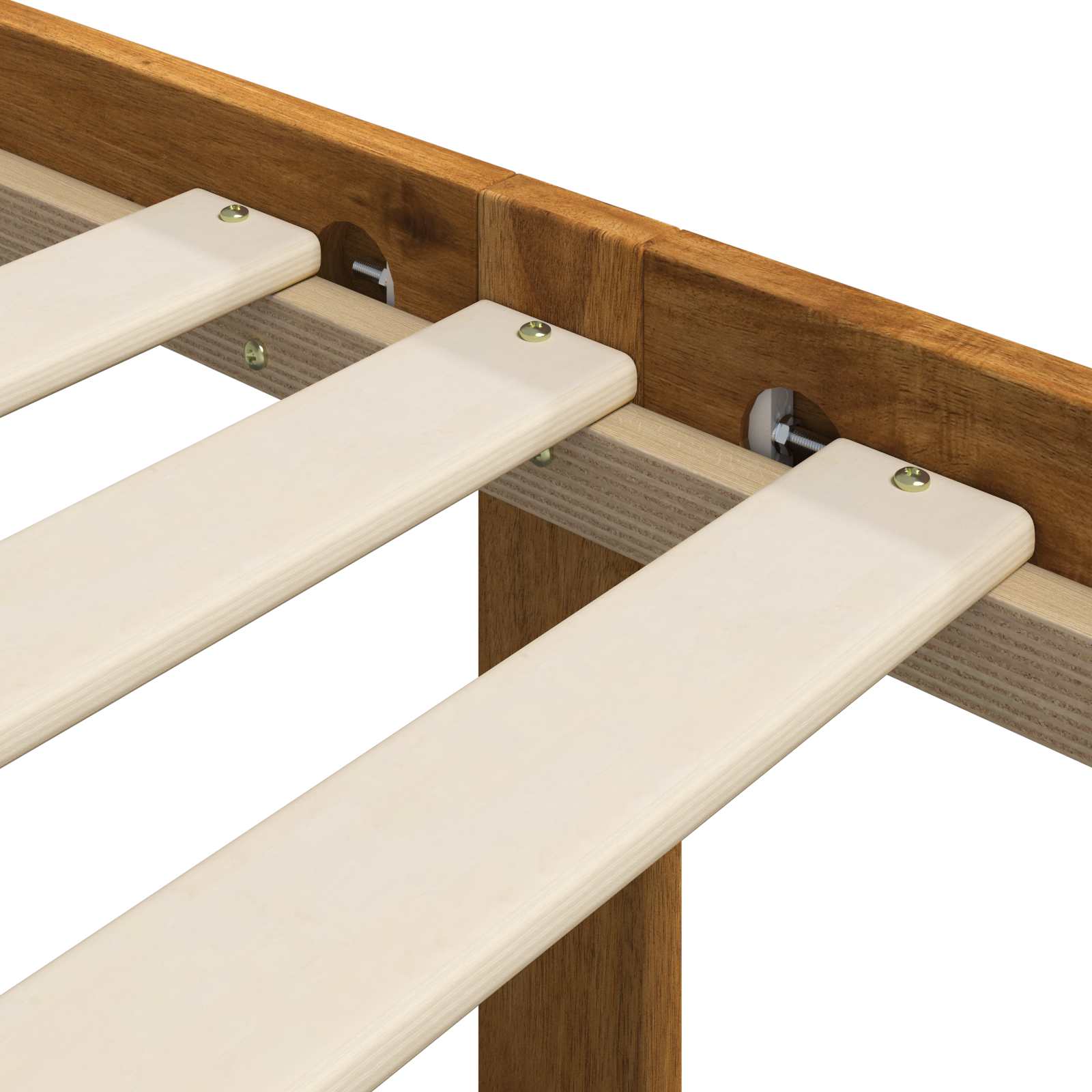 Double Bed Frame Natural Timber 150x200cm