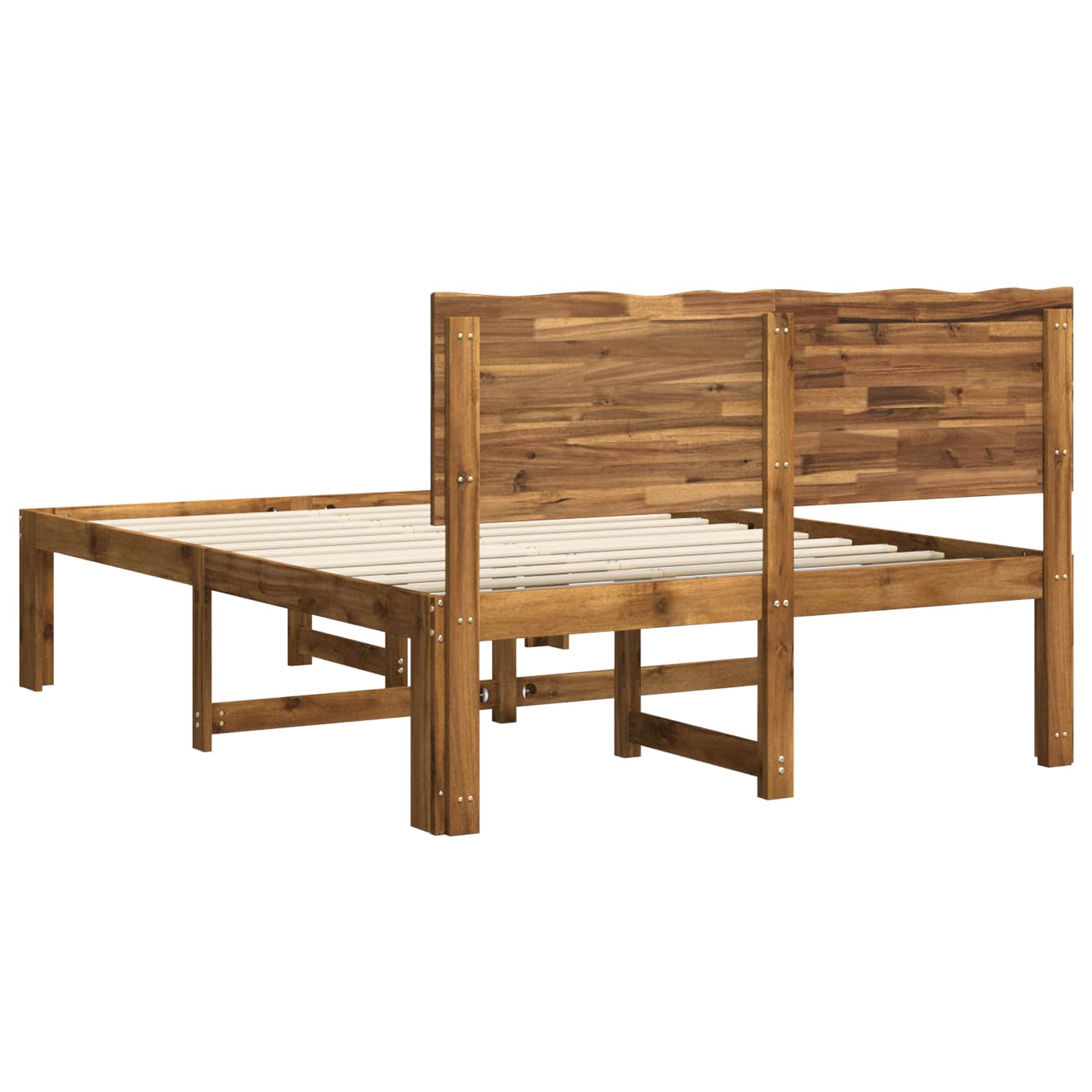 Double Bed Frame Natural Timber 150x200cm