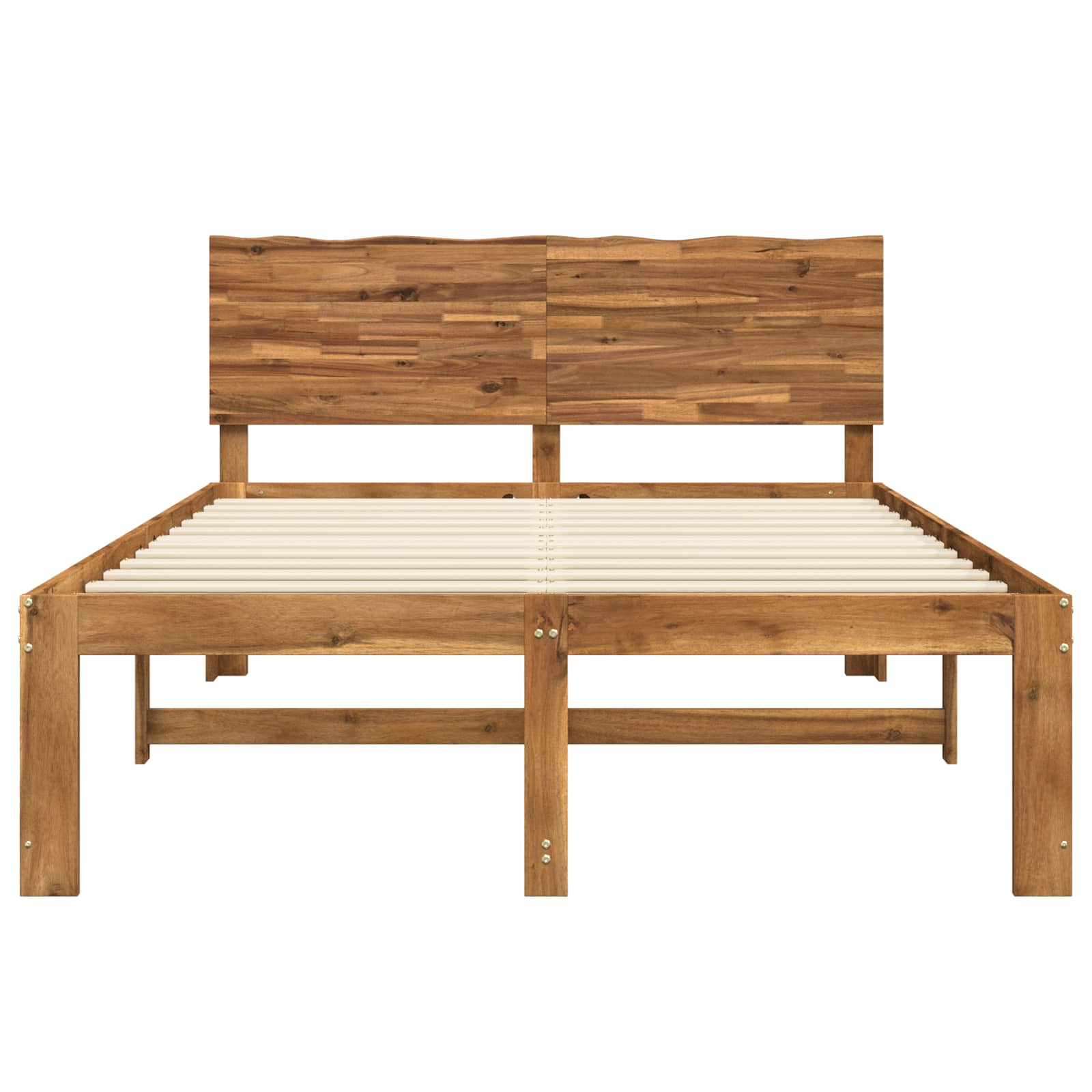 Double Bed Frame Natural Timber 150x200cm