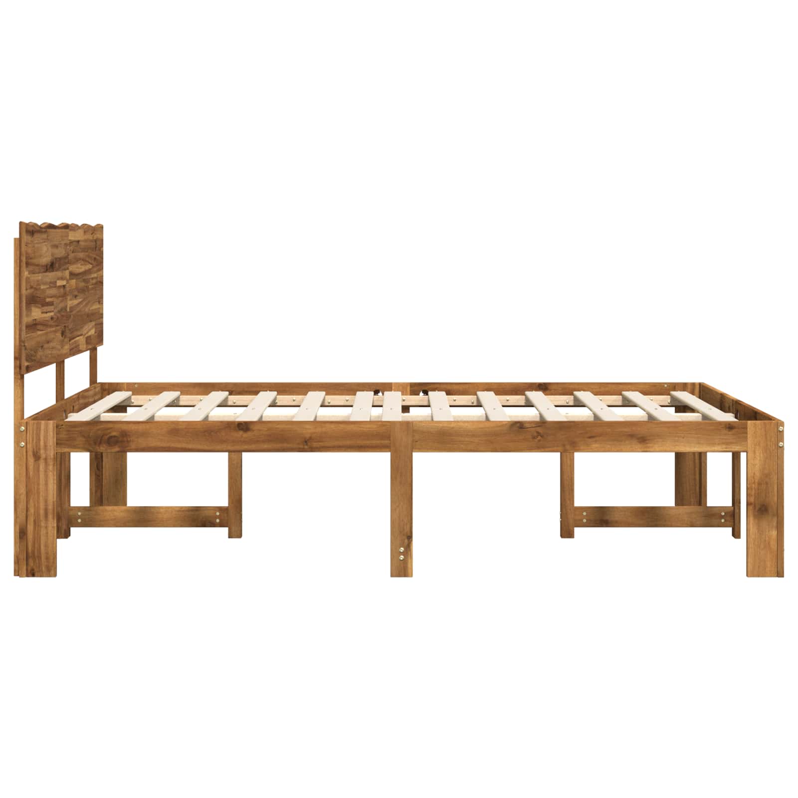 Double Bed Frame Natural Timber 150x200cm