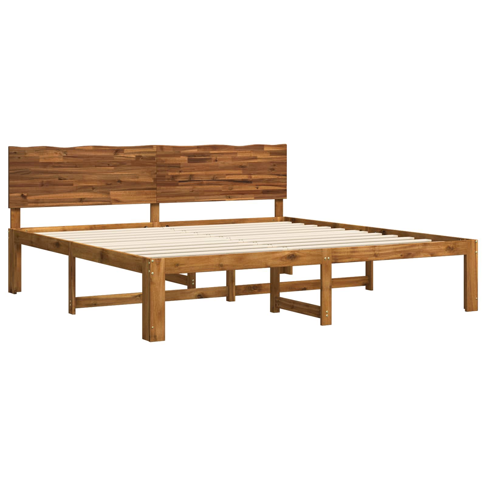 Double Bed Frame Natural Timber 180x200cm