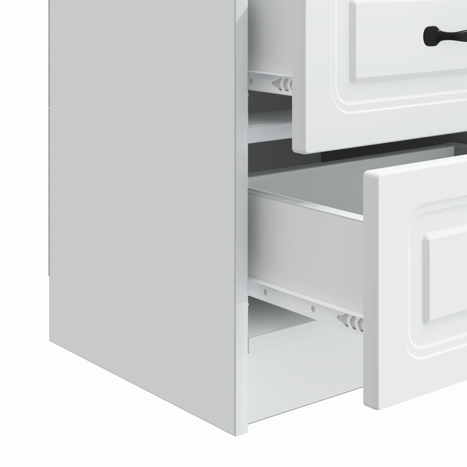 White Bedside Cabinet Engineered Wood | Simpledeals