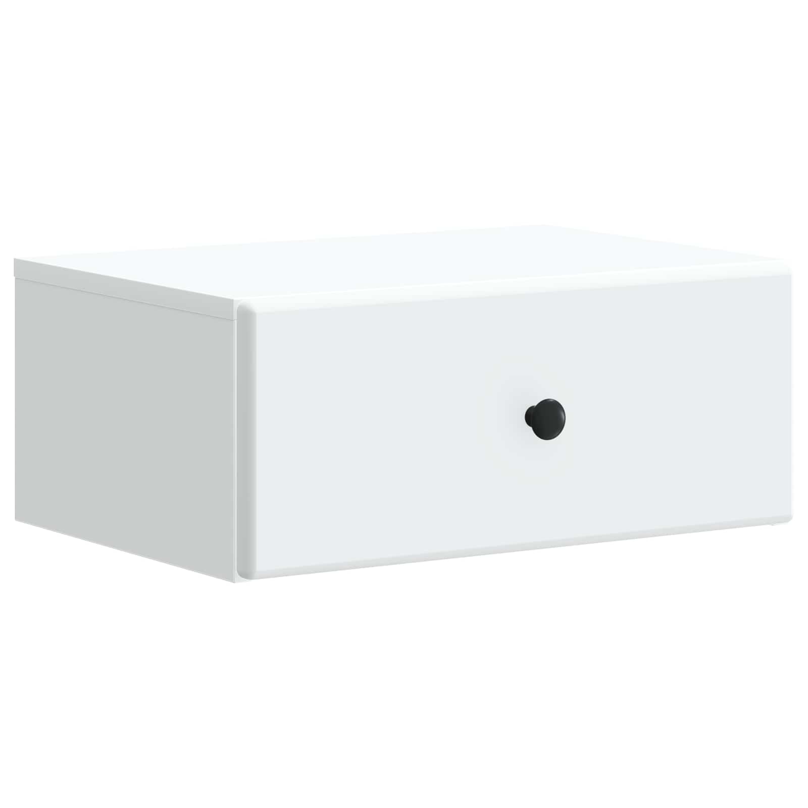 Wall-Mounted Bedside Cabinet White | Simpledeals