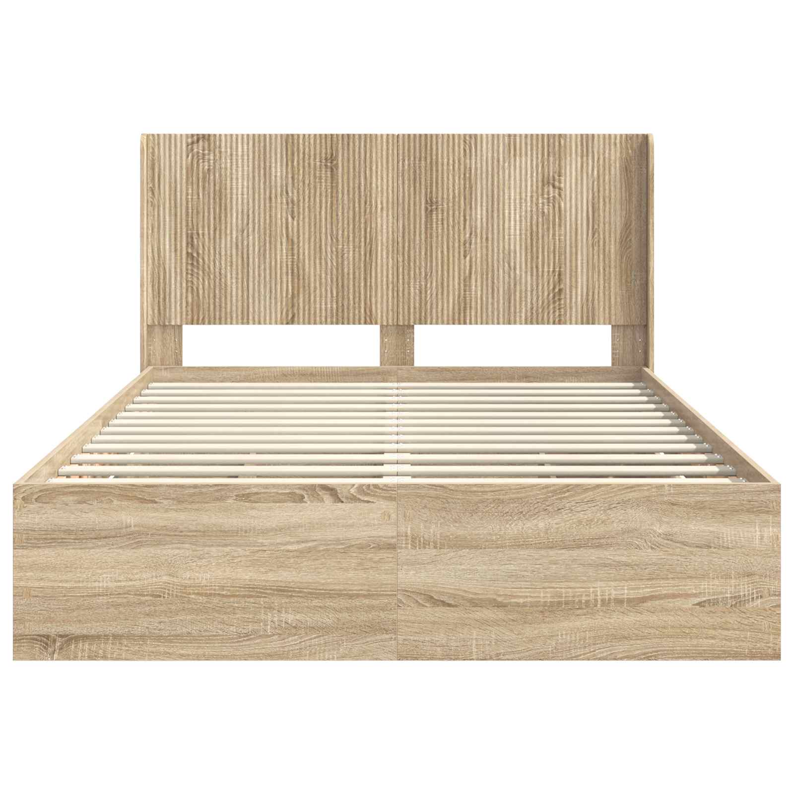 Bed Frame Storage Brown 156.5 cm x 203 cm x 100 cm