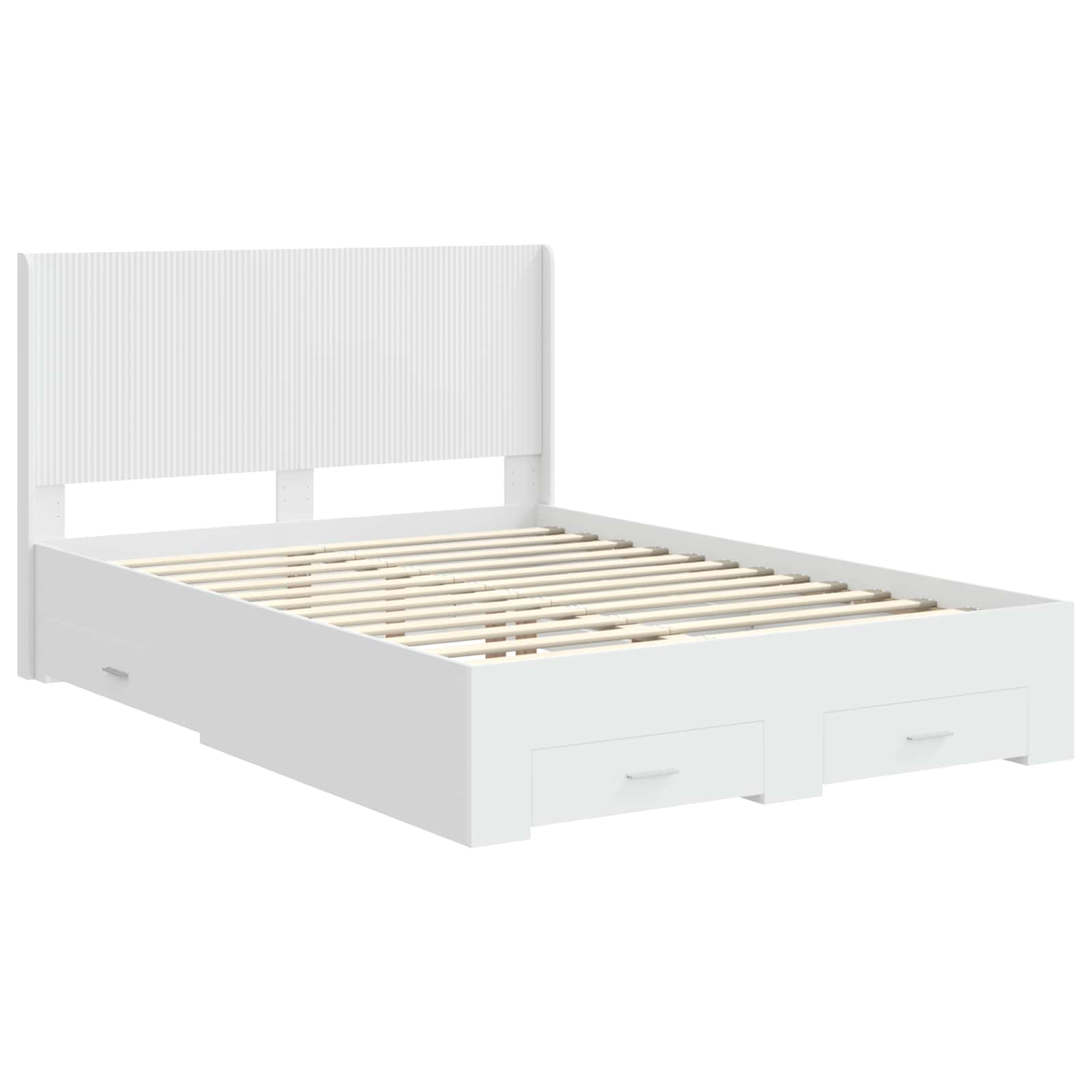 White Bed Frame Storage 150x200cm