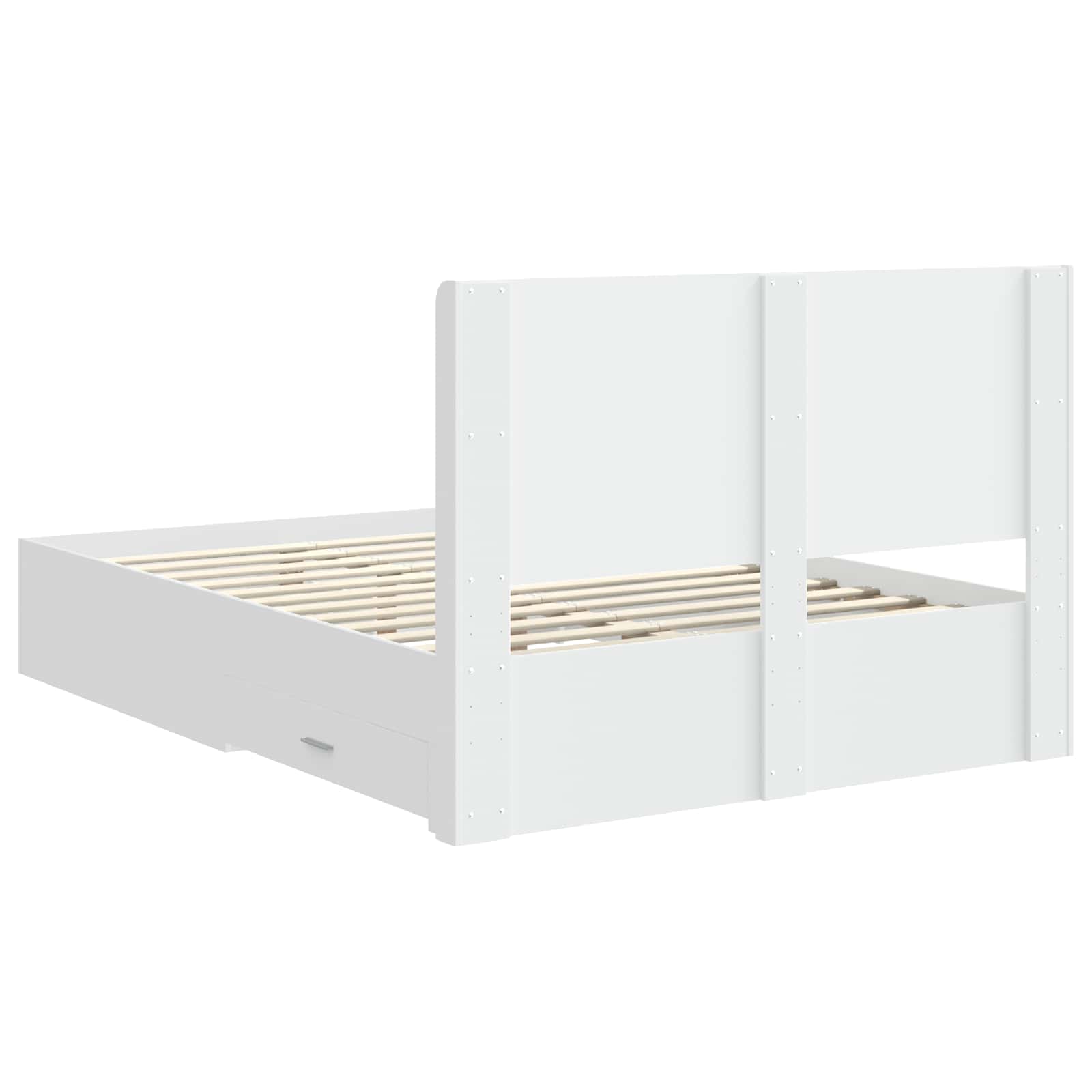 White Bed Frame Storage 150x200cm