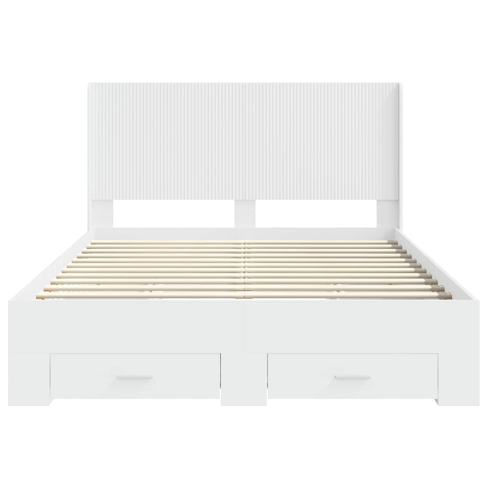 White Bed Frame Storage 150x200cm