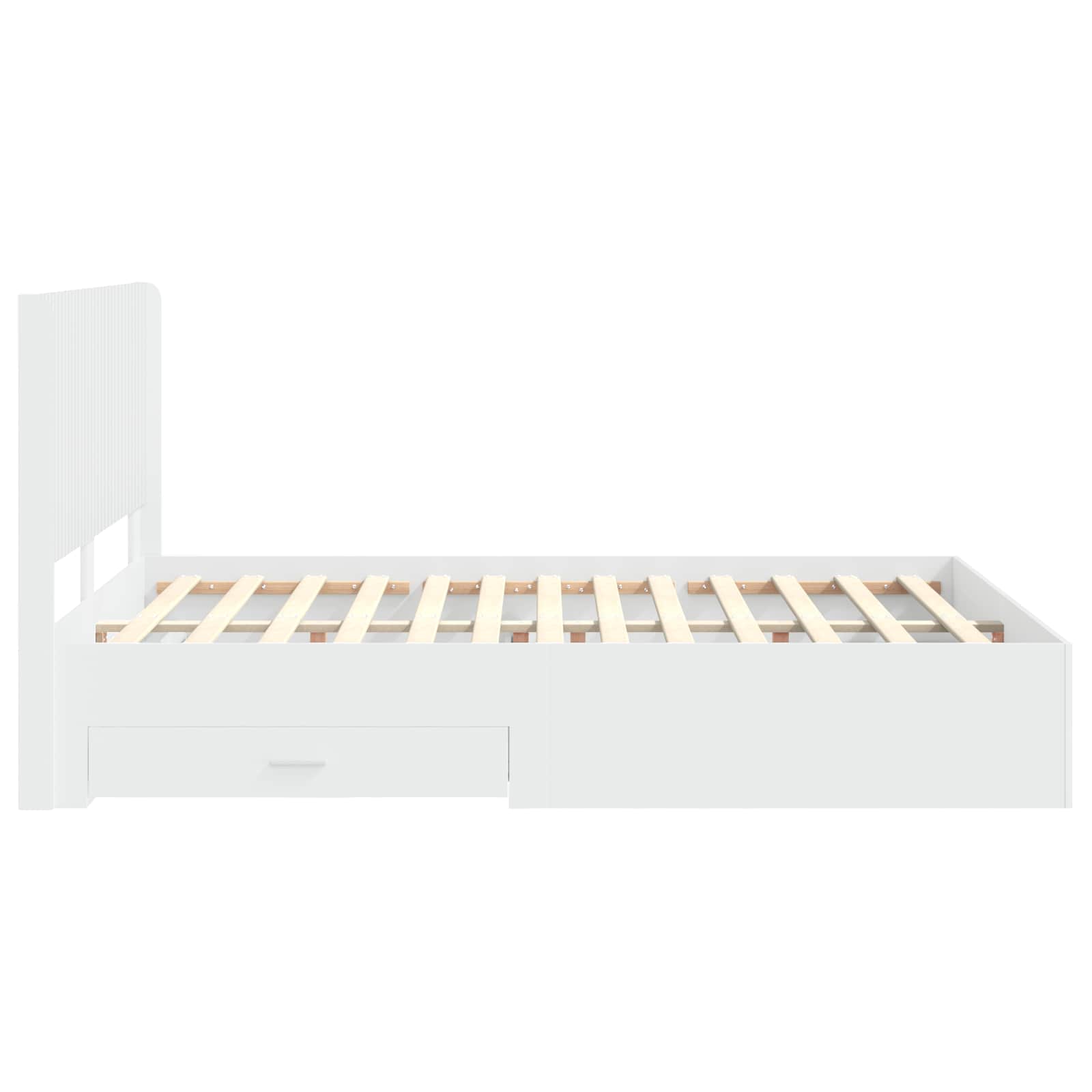 White Bed Frame Storage 150x200cm
