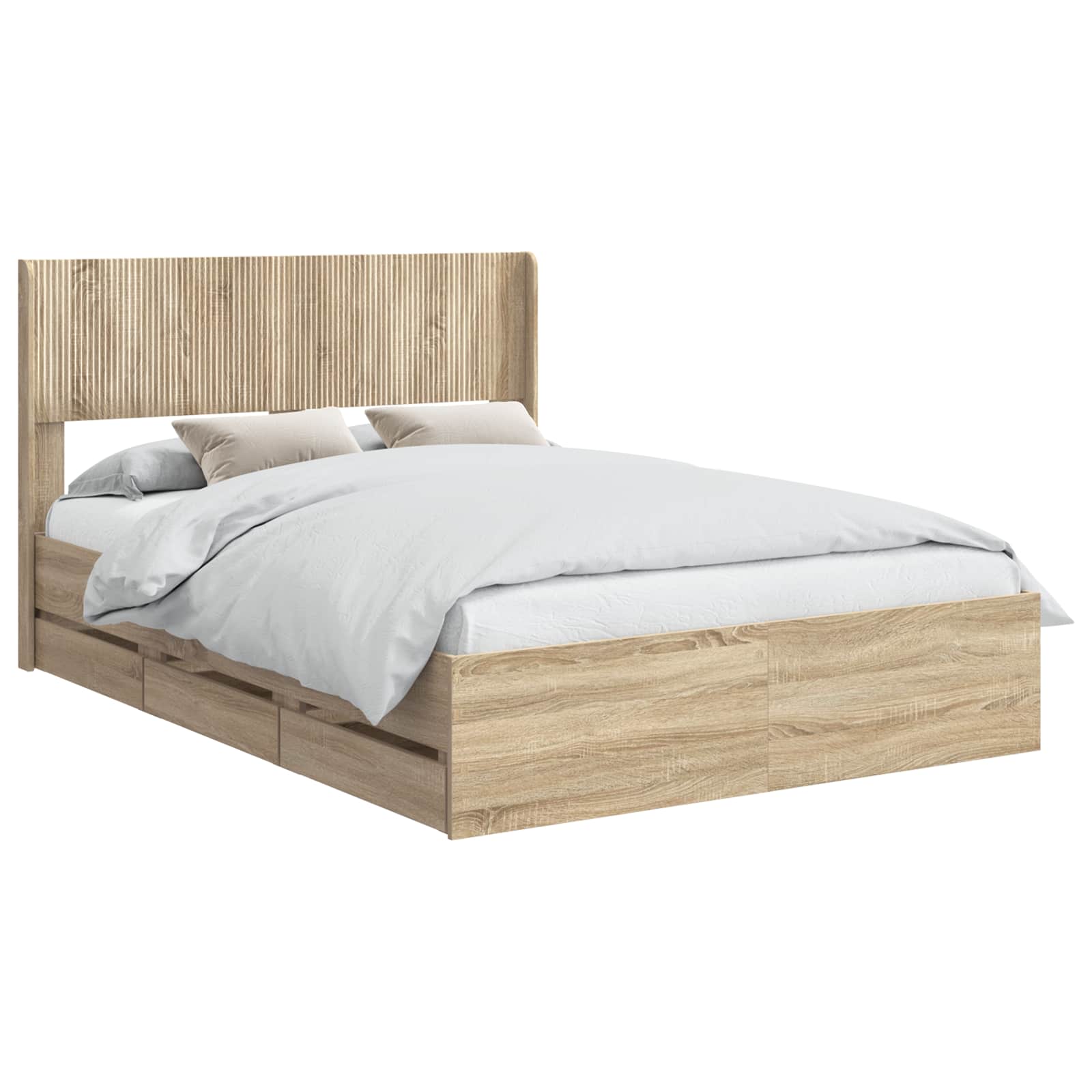 Storage Bed Frame Brown 156.5 cm x 203 cm x 100 cm