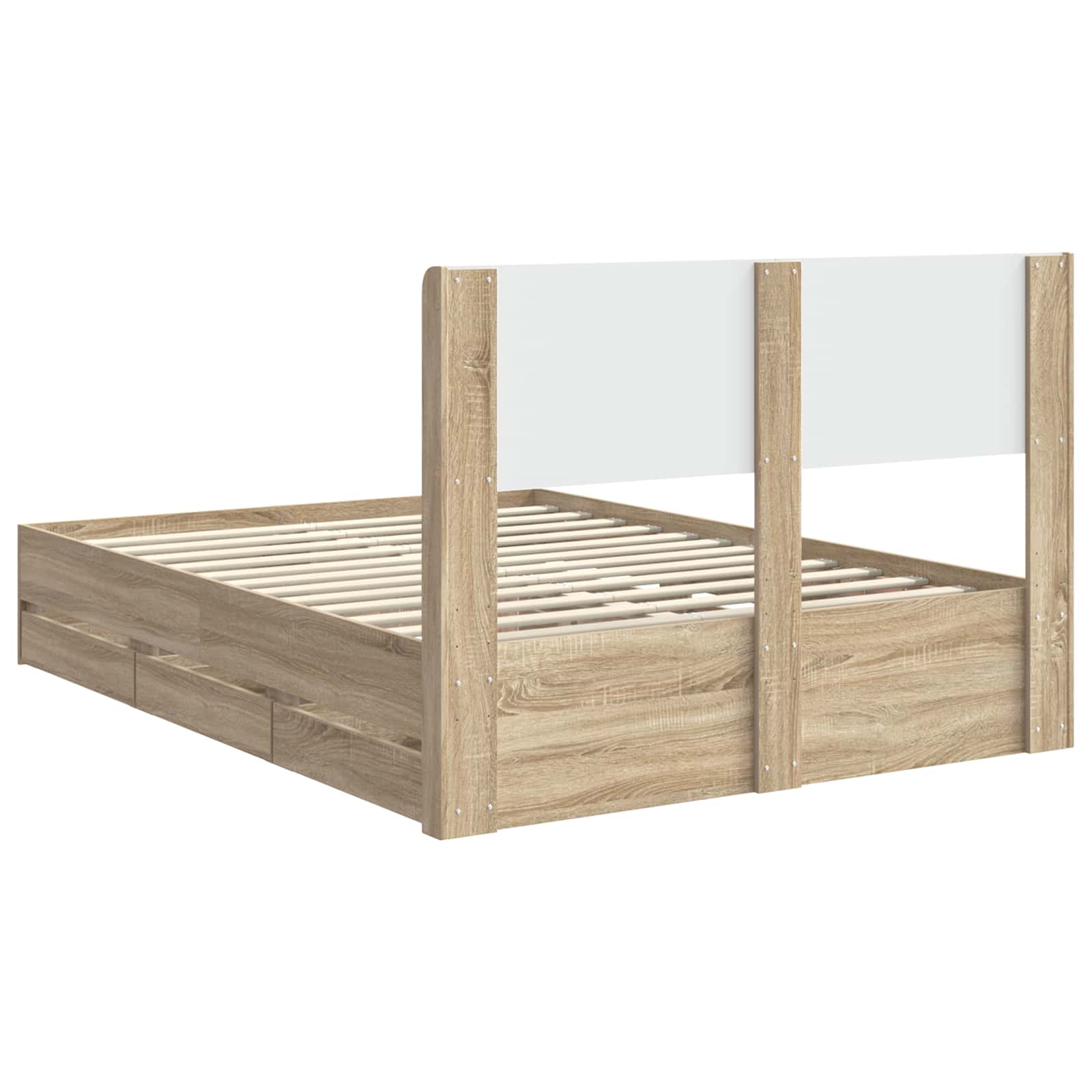 Storage Bed Frame Brown 156.5 cm x 203 cm x 100 cm