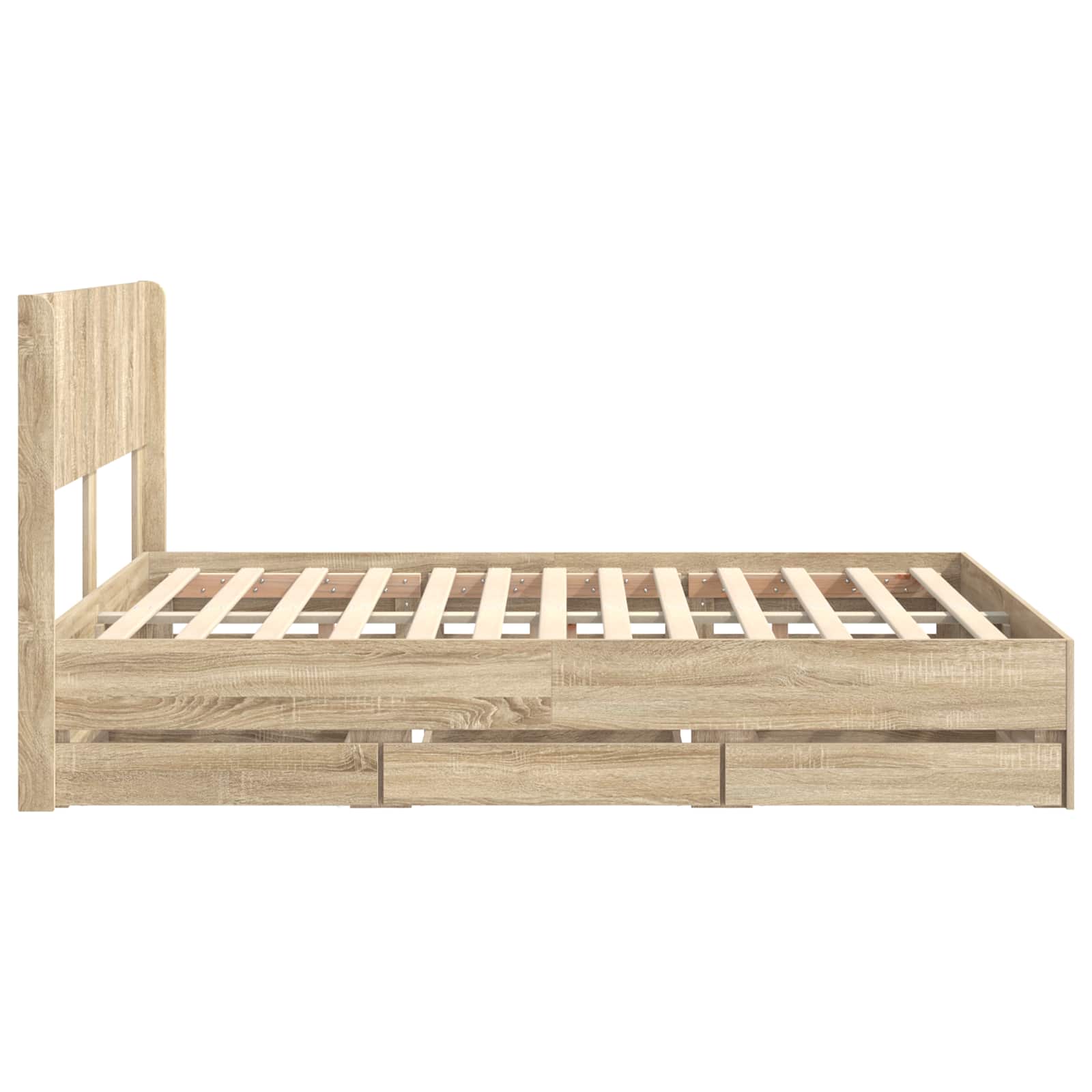 Storage Bed Frame Brown 156.5 cm x 203 cm x 100 cm