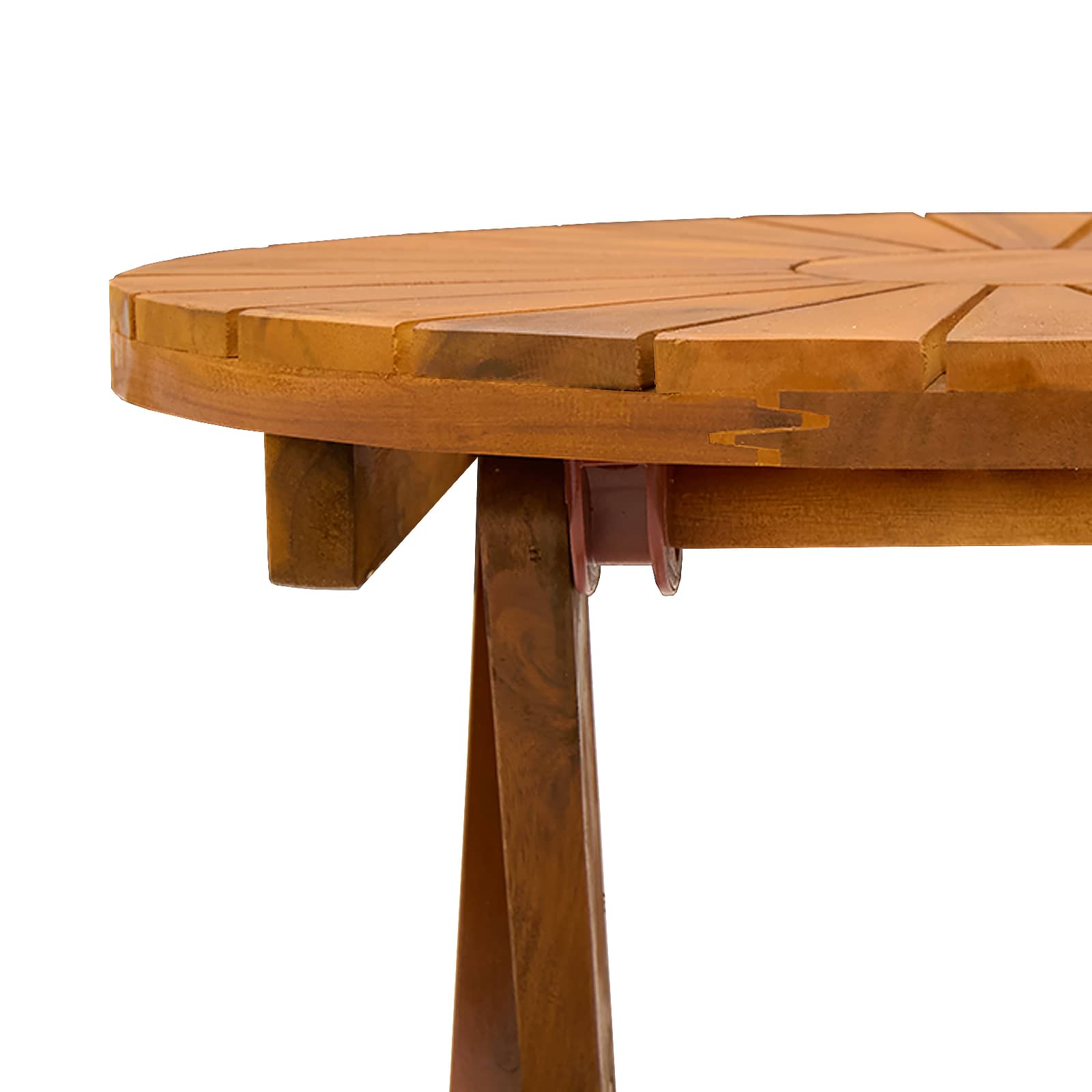 Round Bistro Table Natural Wood 45x45cm