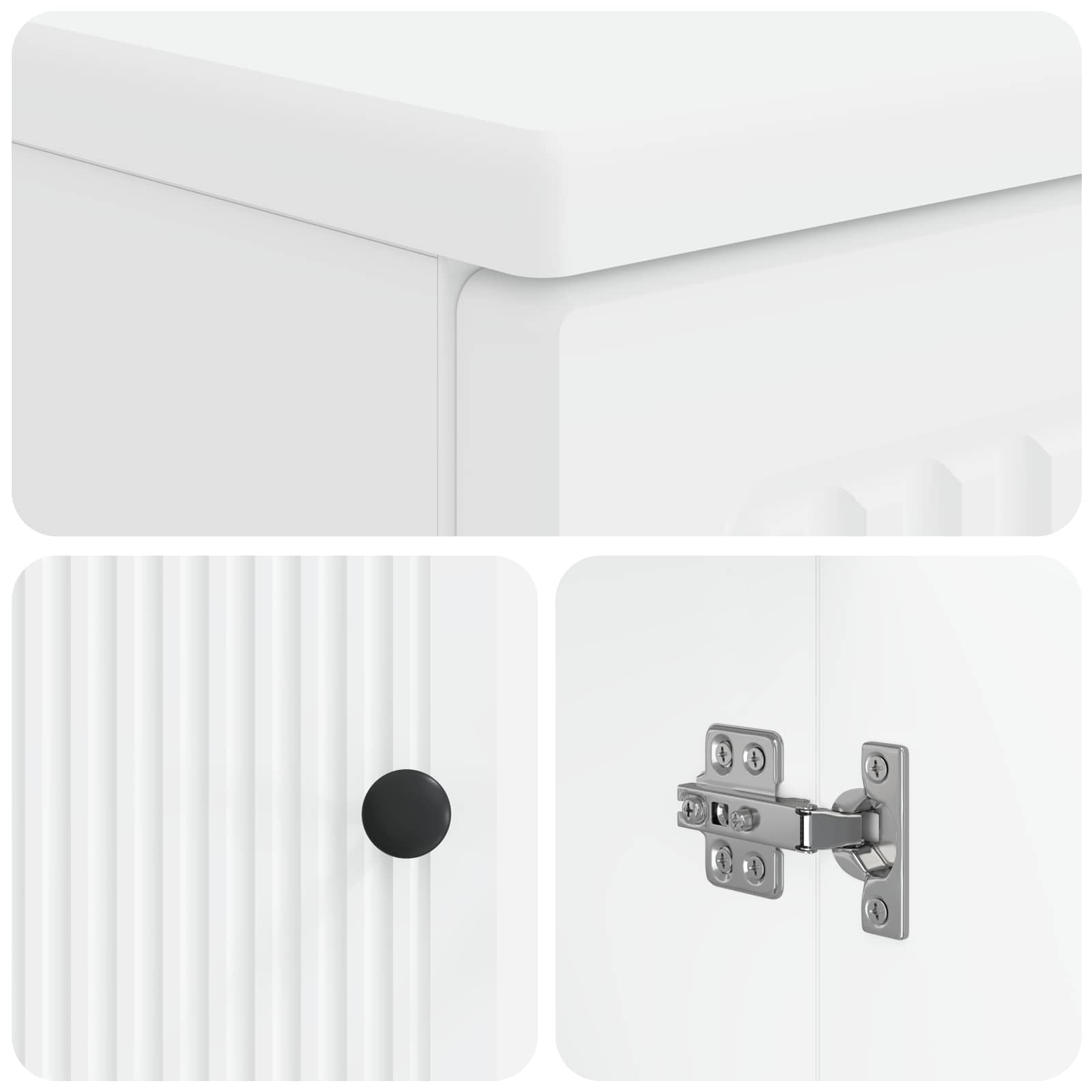 Bathroom Sink Cabinet White Modern 59.5x31.5x59cm