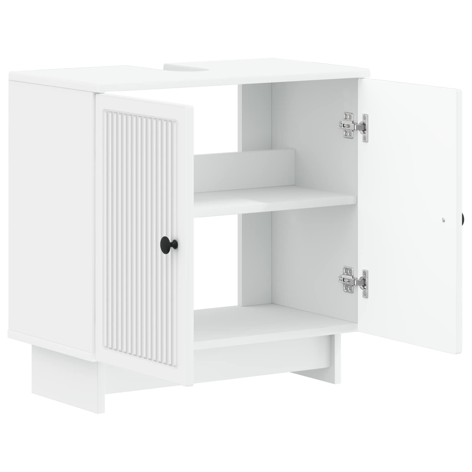 Bathroom Sink Cabinet White Modern 59.5x31.5x59cm