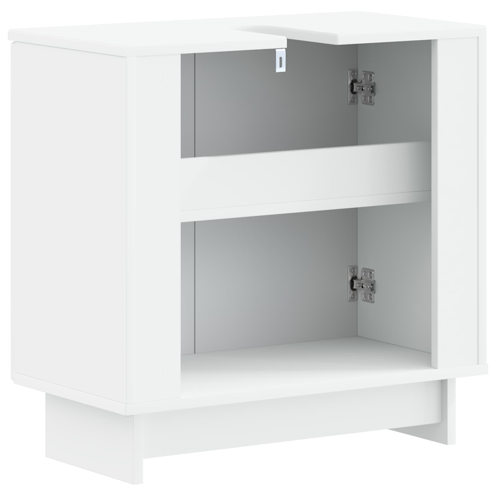 Bathroom Sink Cabinet White Modern 59.5x31.5x59cm