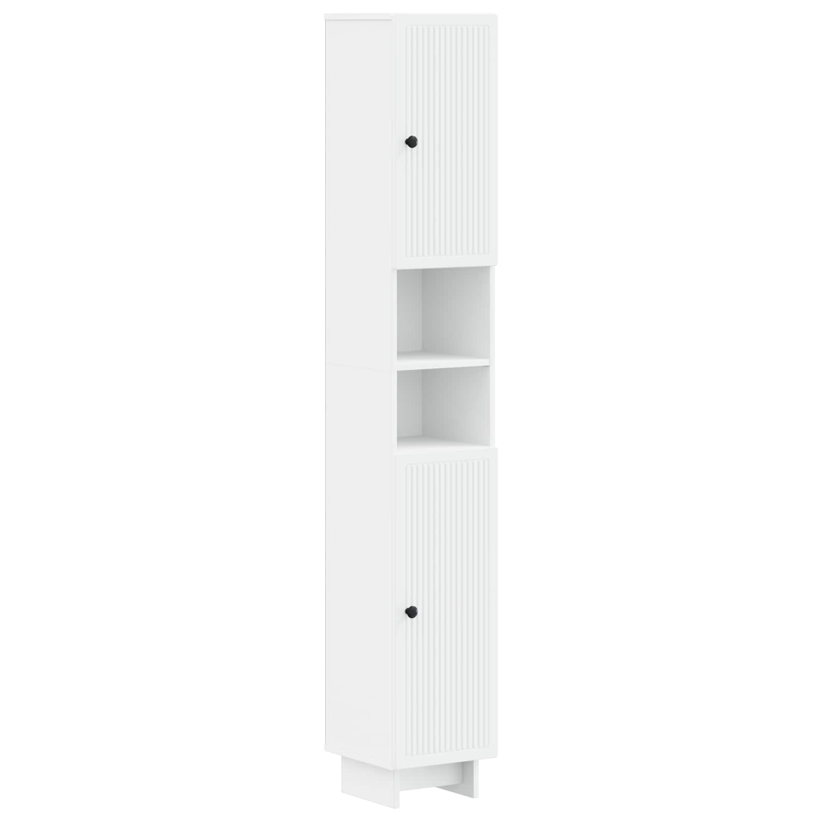 Bathroom Cabinet White Slimline 30x31x190cm