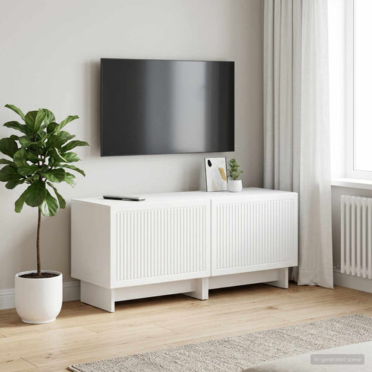 White TV Cabinet Engineered Wood 49x35x43cm