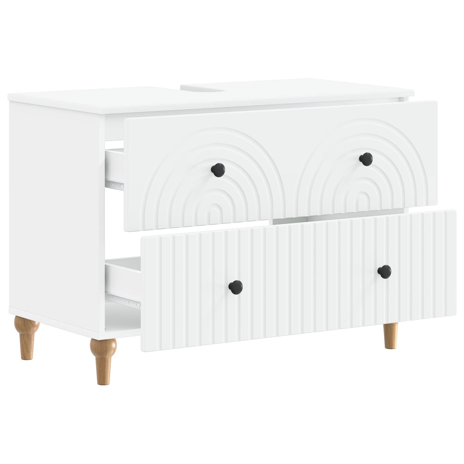 Bathroom Sink Cabinet White Modern 82x41x59cm