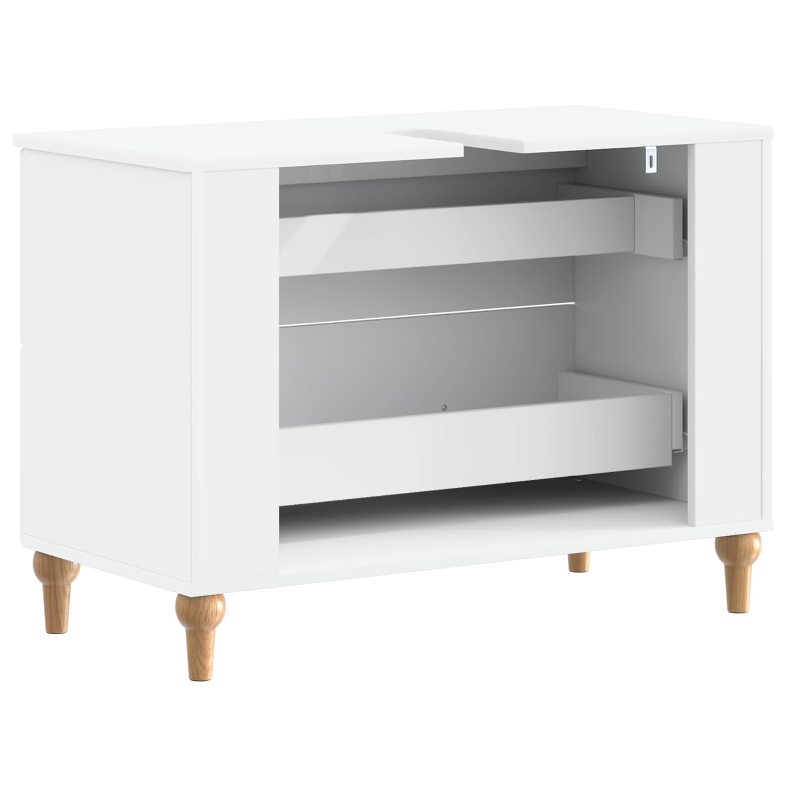 Bathroom Sink Cabinet White Modern 82x41x59cm