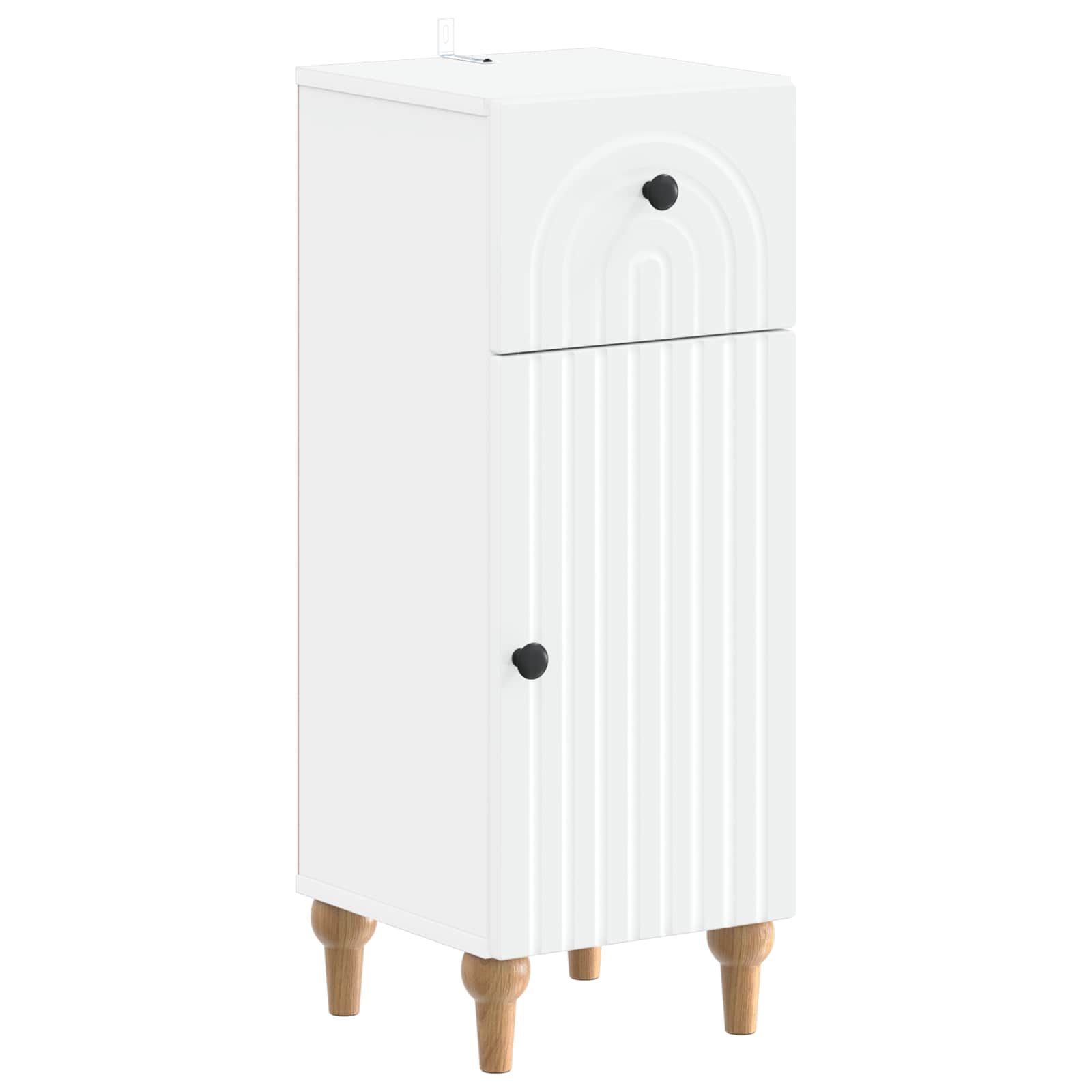 Bathroom Storage Cabinet White Compact 30x31x80cm