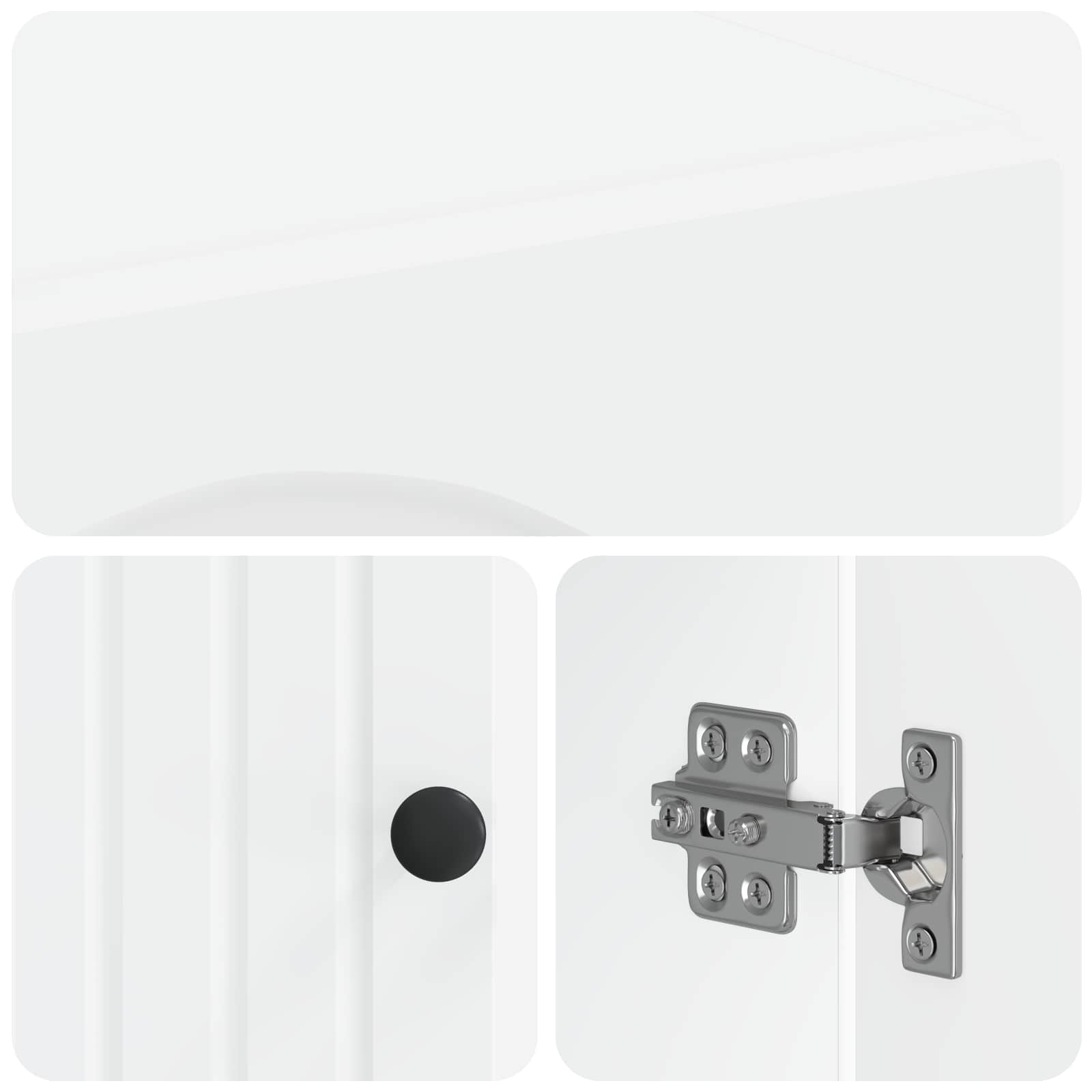 Bathroom Storage Cabinet White Slim 59.5x31x80cm