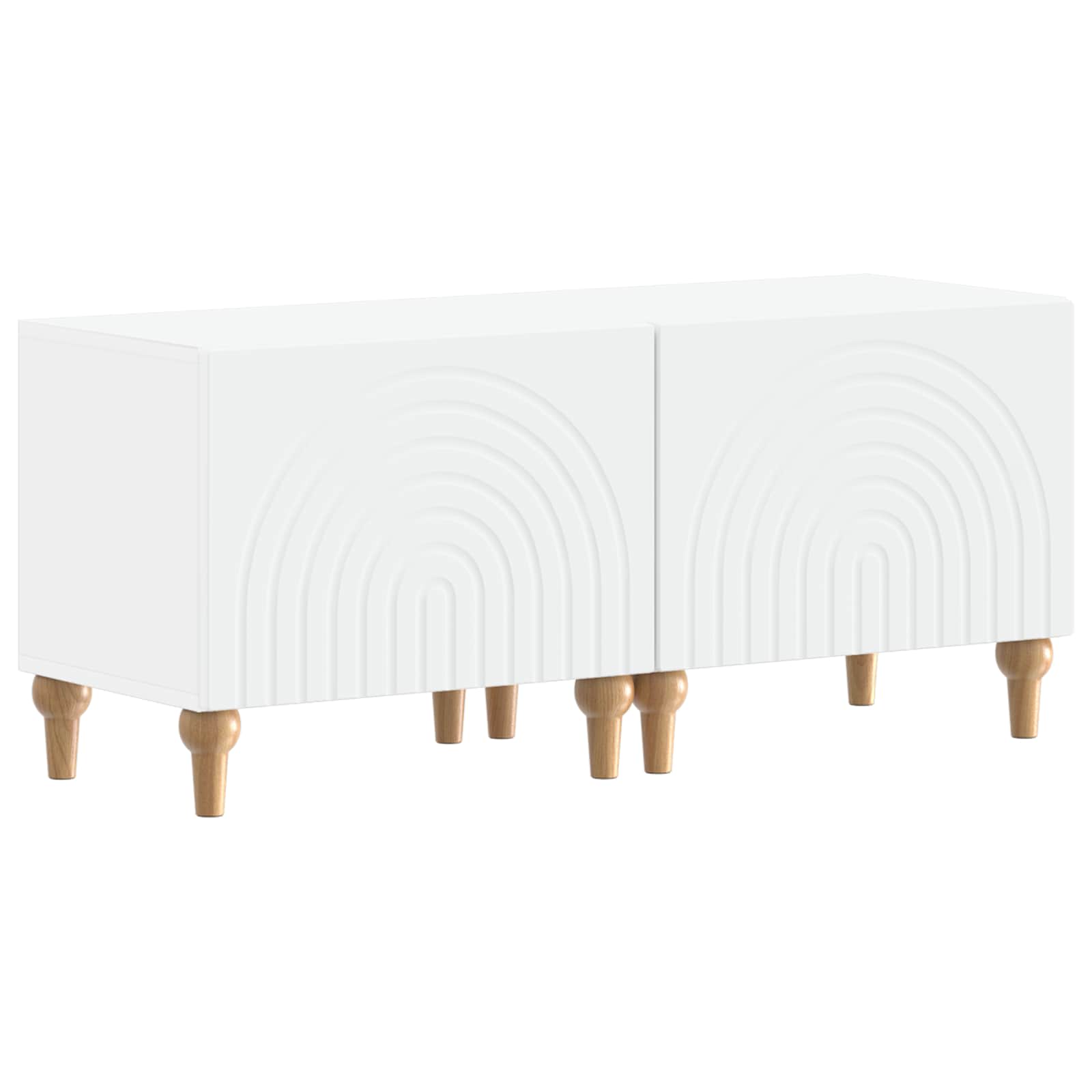 White Engineered Wood Tv Cabinet 98x35x43cm
