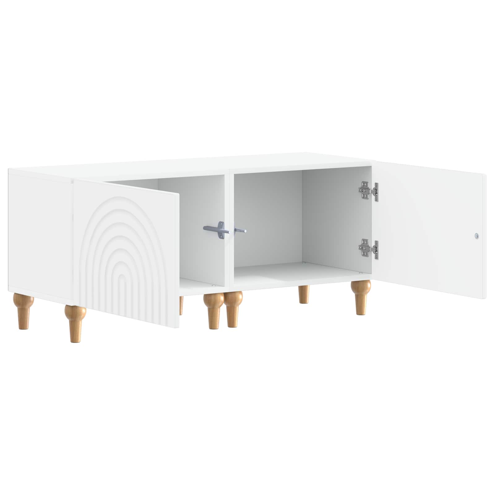 White Engineered Wood Tv Cabinet 98x35x43cm