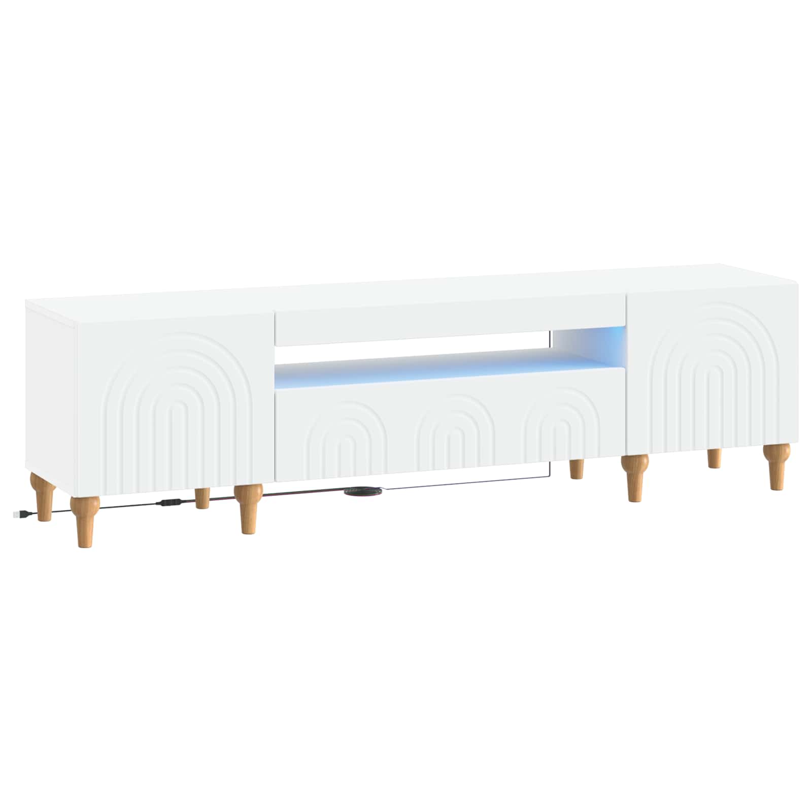 White TV Cabinet Engineered Wood