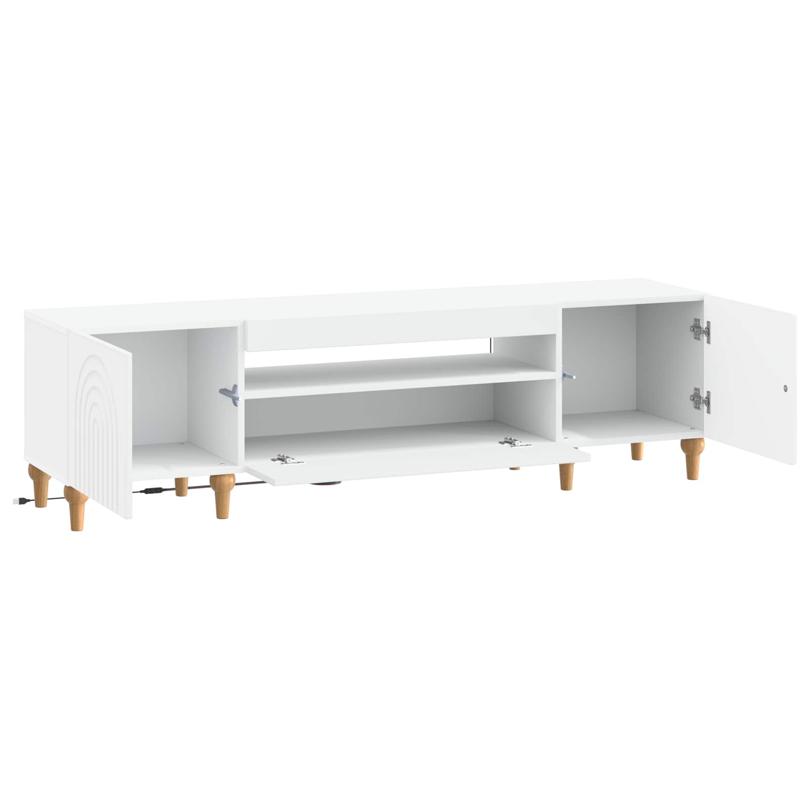 White TV Cabinet Engineered Wood