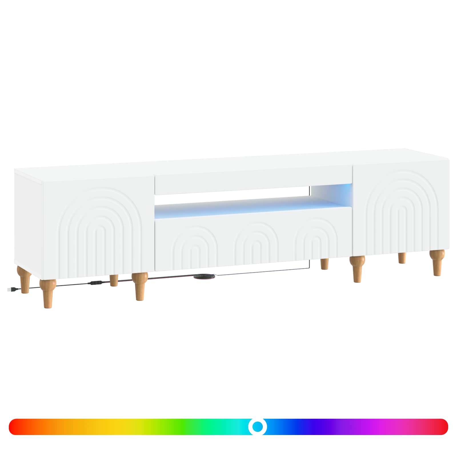 White TV Cabinet Engineered Wood