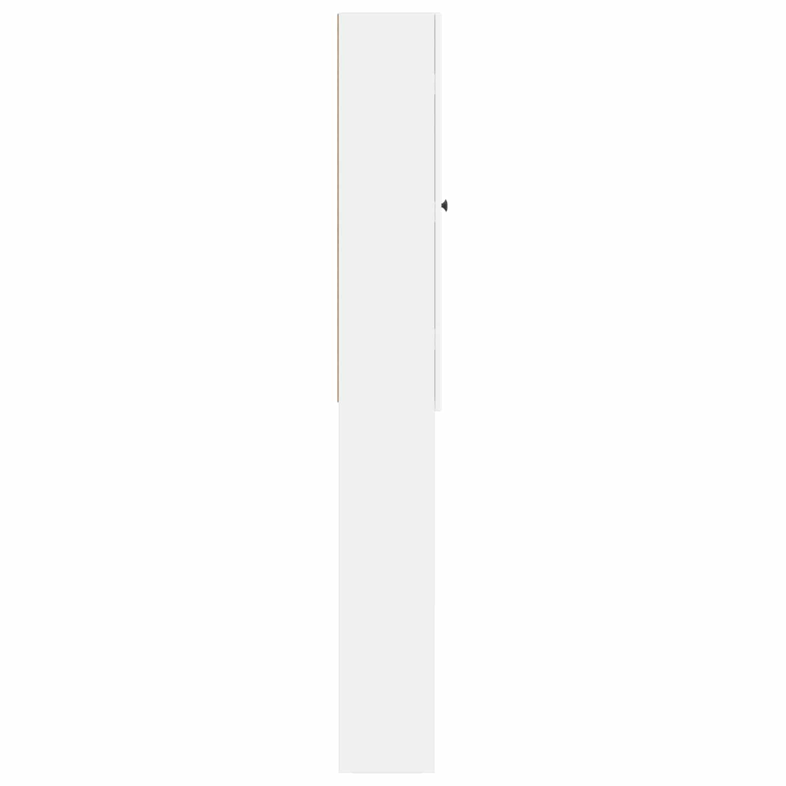 Bathroom Cabinet White Slimline 66 cm x 25.5 cm x 190 cm
