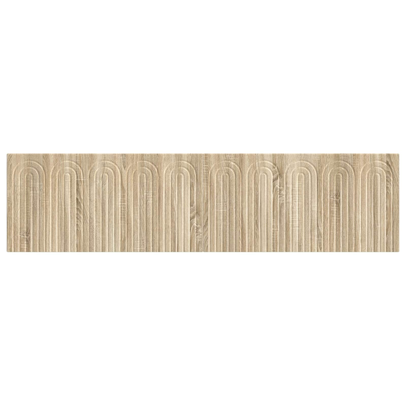Wall Headboard Brown Engineered Wood 199.5 cm x 3 cm x 50 cm